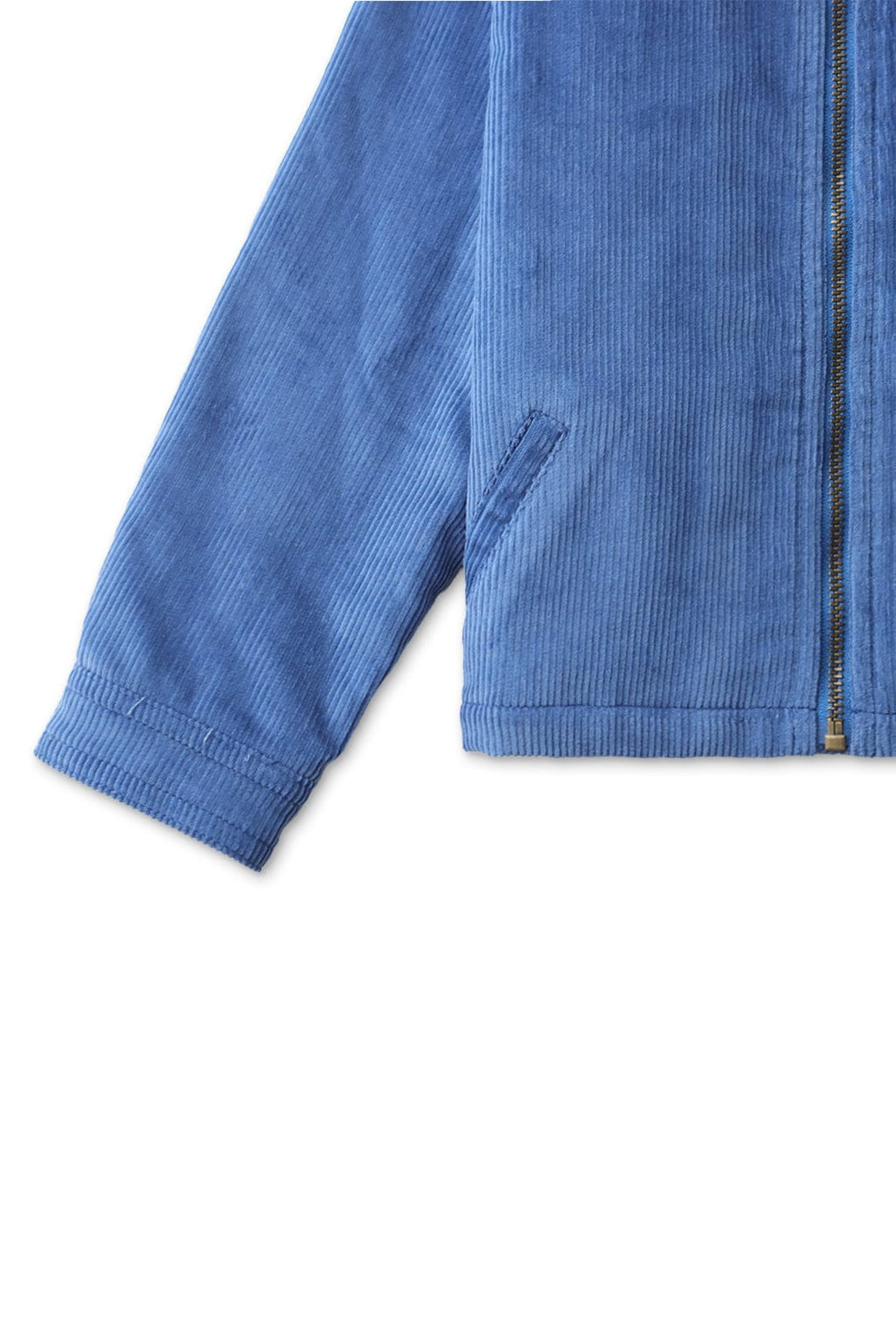 جينجرسنابس جاكيت أطفالي سادة بياقة فرو أزرق