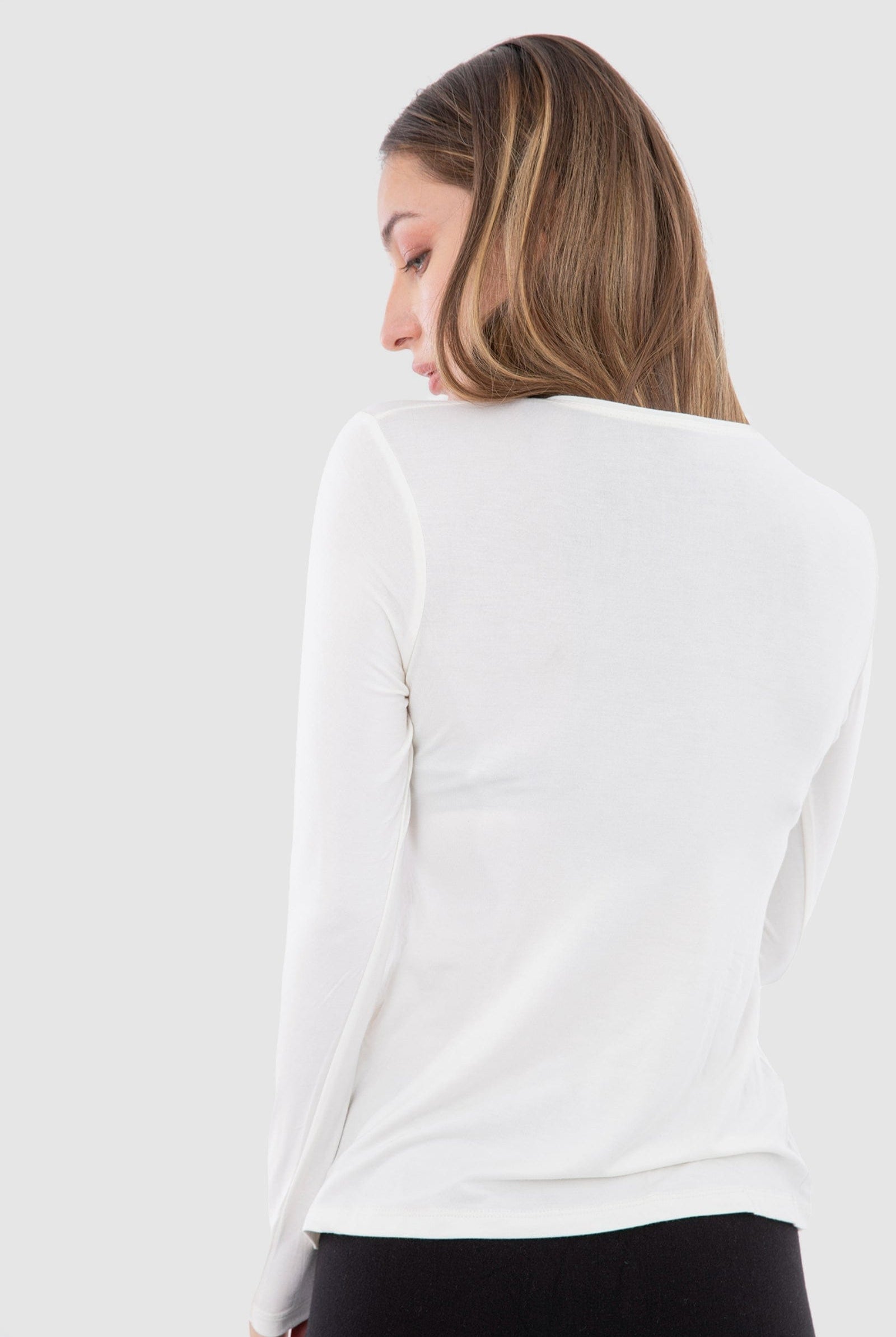 كارينا بلوزة كم طويل من الفيسكوز