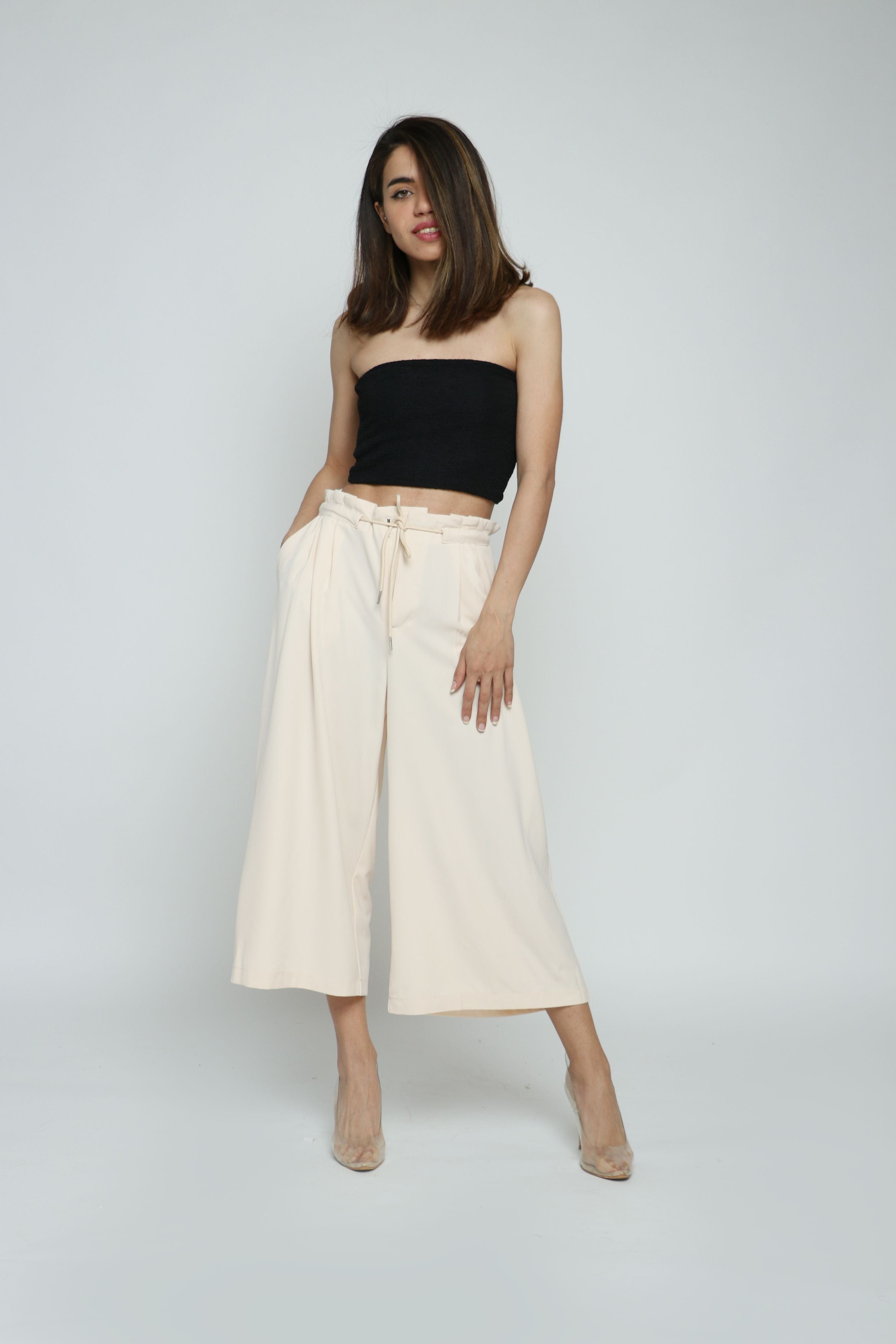 كيتشن بنطلون رسمي نسائي برباط علي الخصر