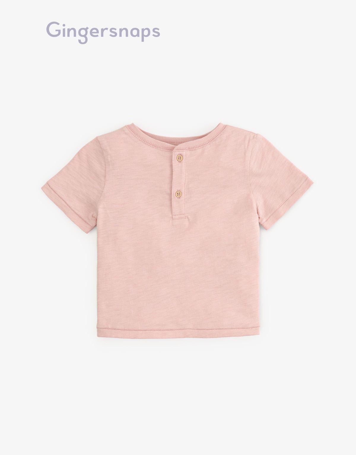 جينجرسنابس تيشيرت أولادي مطرز من الصدر نص كم ازرق/زهري