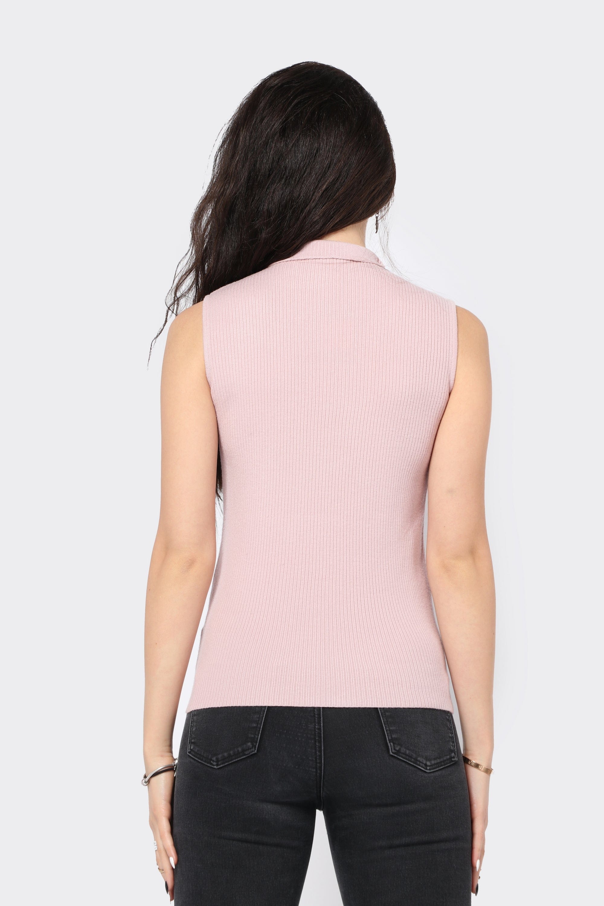 كيتشن بلوزة مضلعة برقبة كت نسائي