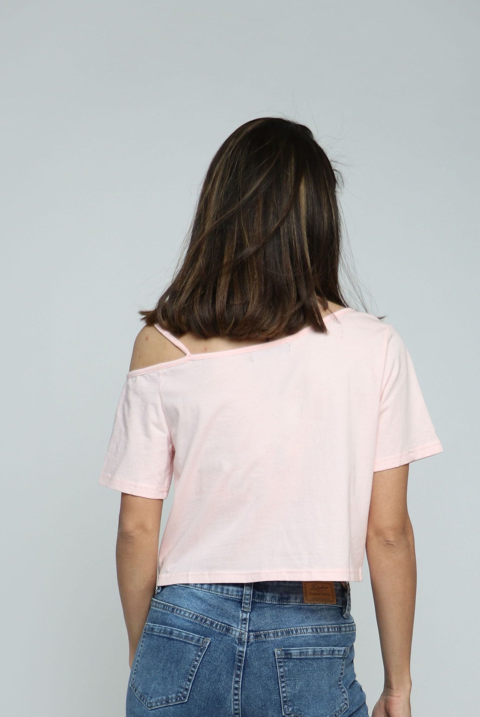 كيتشن بلوزة كتف وكتف قصيرة نسائي