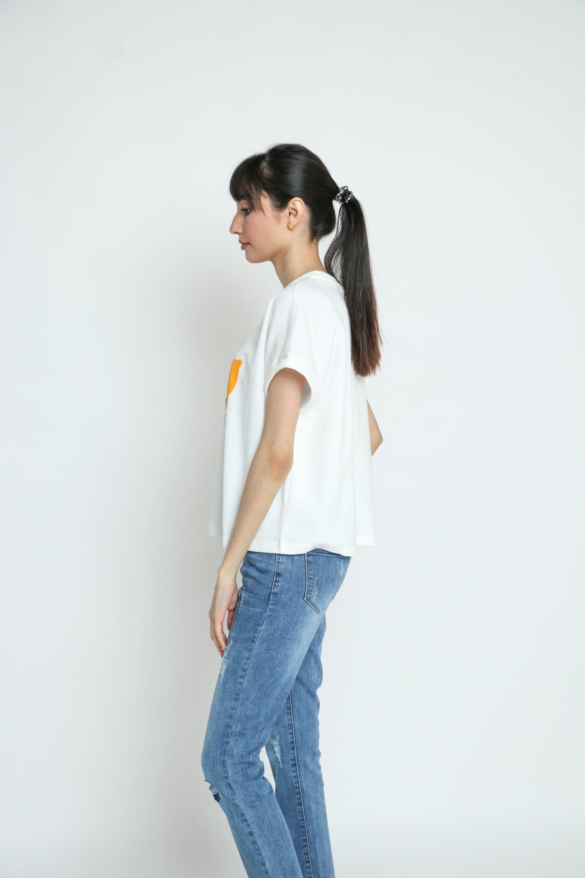 كيتشن تيشيرت كاجوال كم قصير نسائي