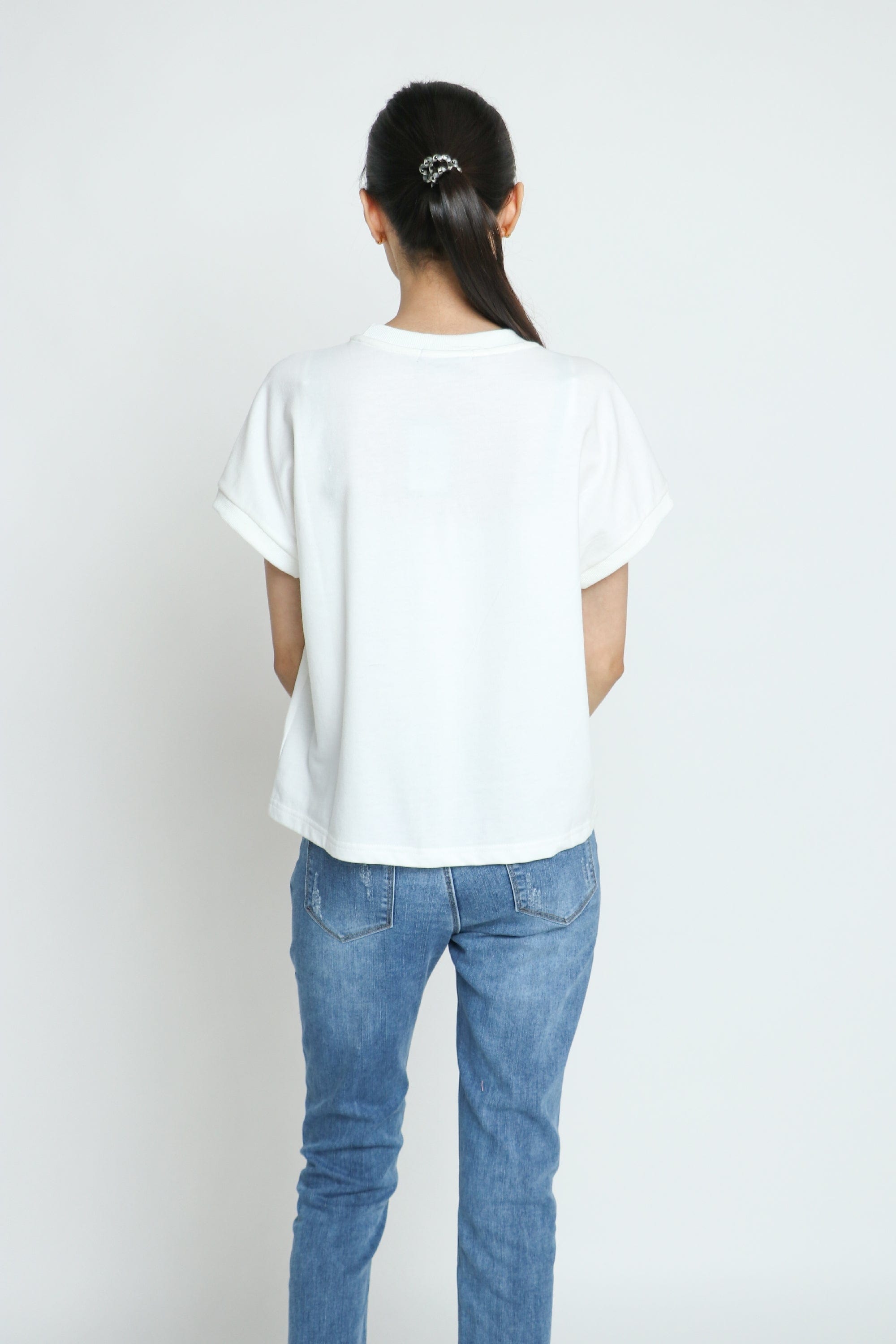 كيتشن تيشيرت كاجوال كم قصير نسائي