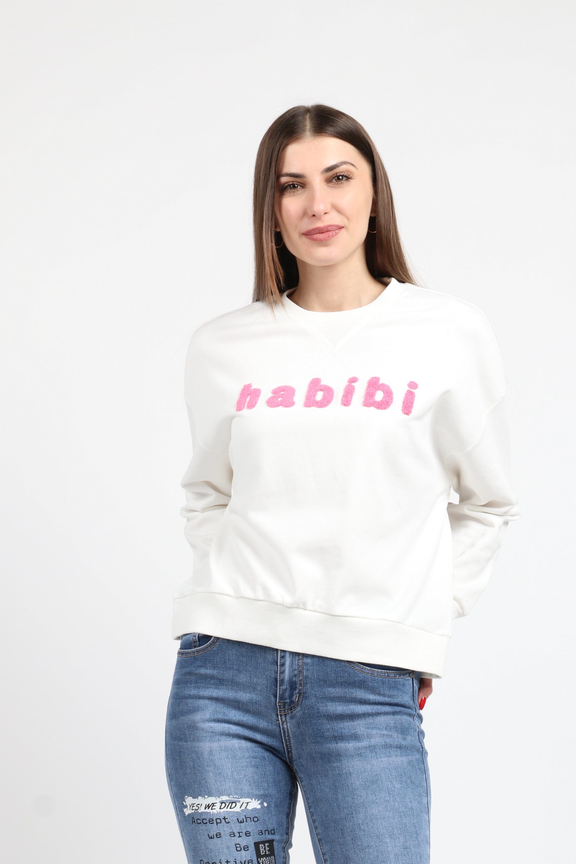 كيتشن بلوزة قطن برقبة دائرية كم طويل نسائي