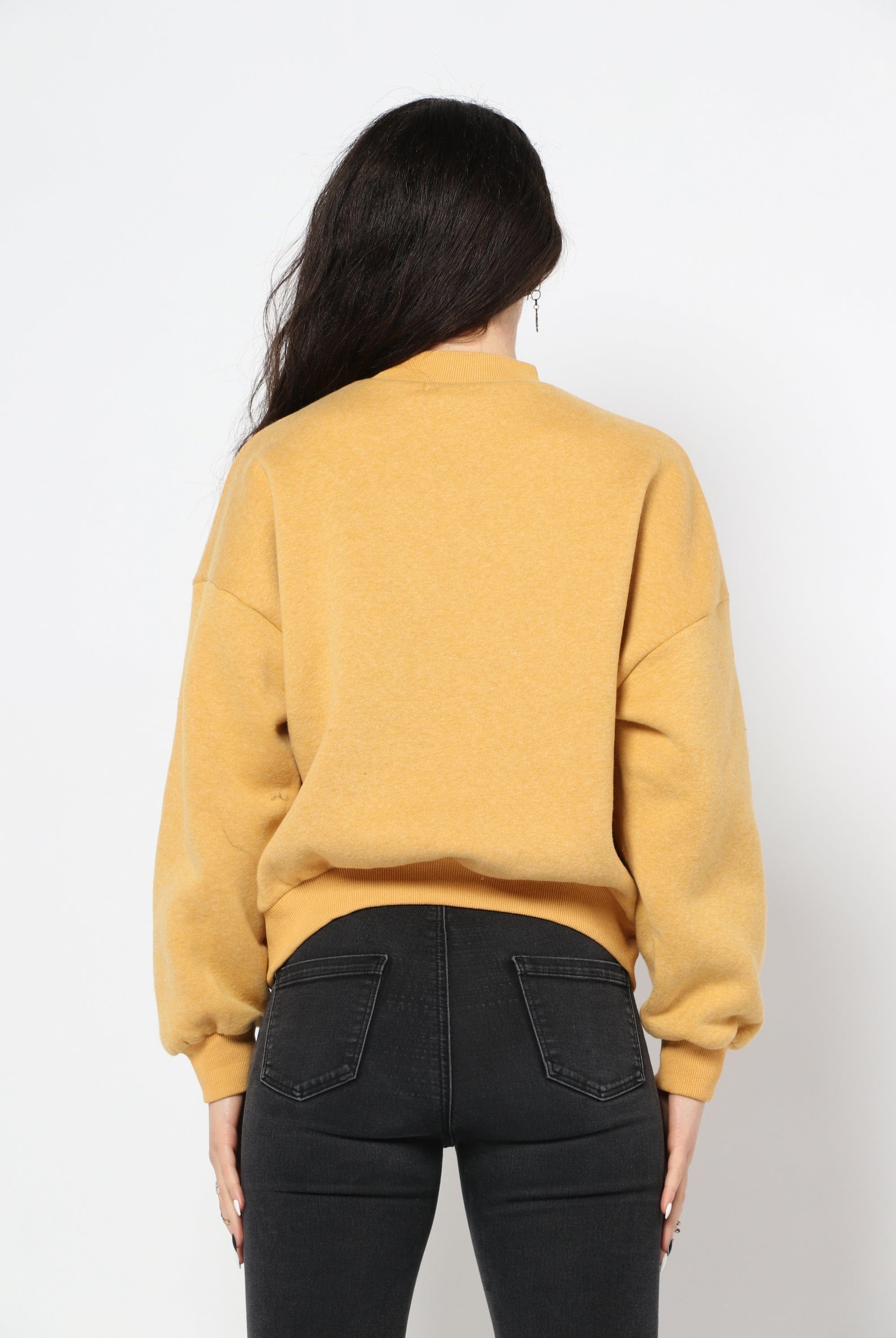 كيتشن بلوزة أوفر سايز بأساور ورقبة دائرية كم طويل نسائي