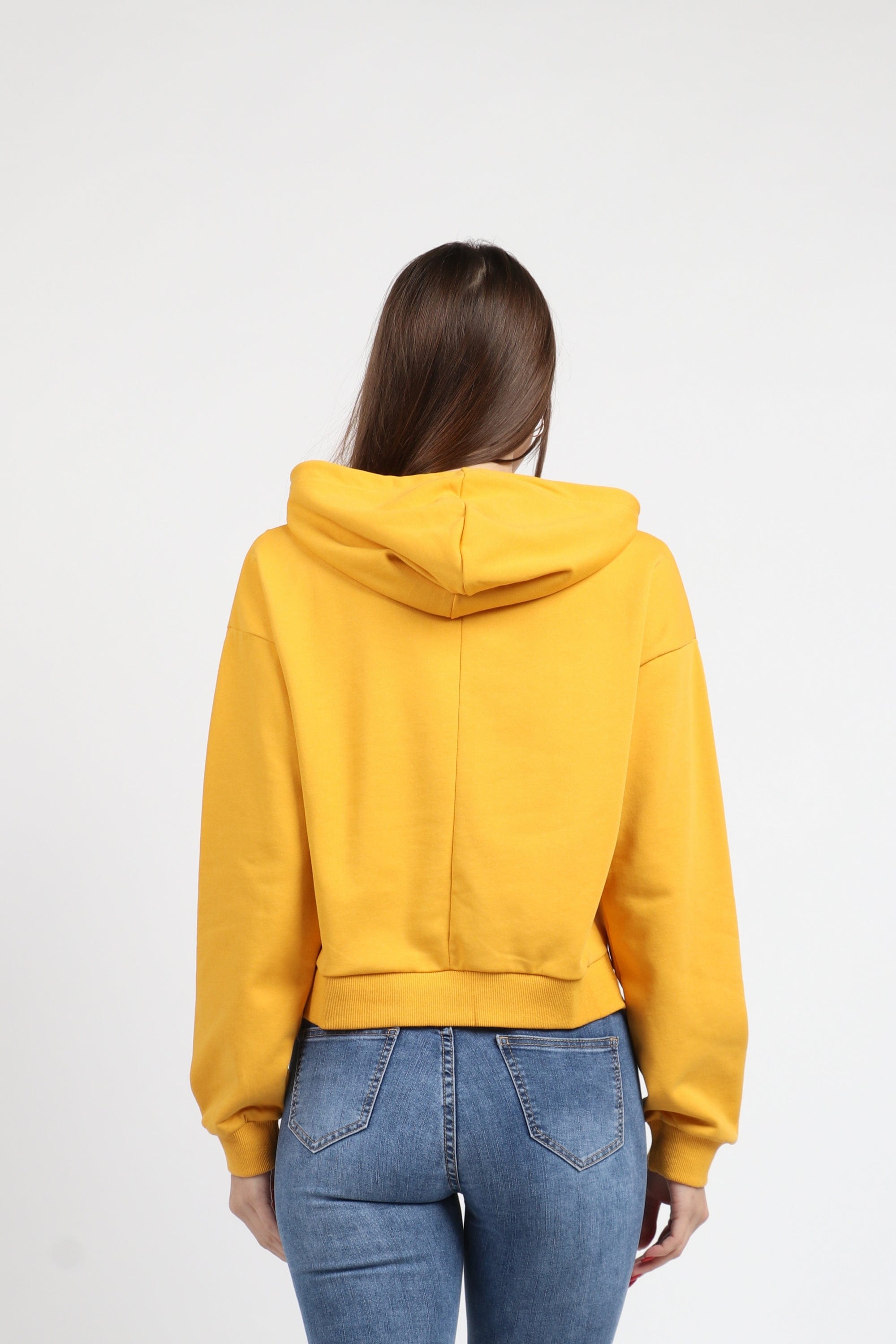 كيتشن هودي قصير بكم طويل وقبعة نسائي