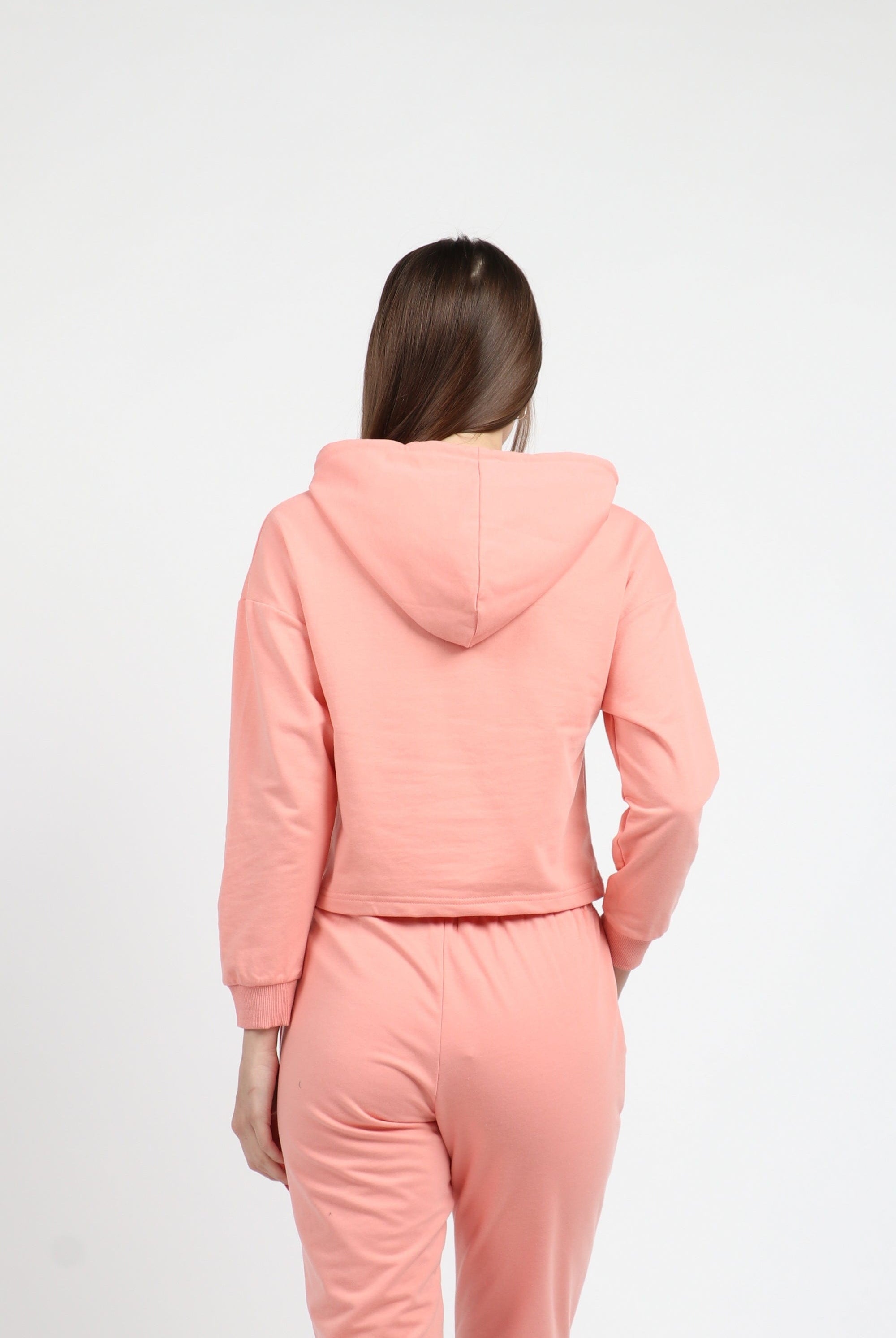 كيتشن بلوزة هودي نص بطن كم طويل نسائي