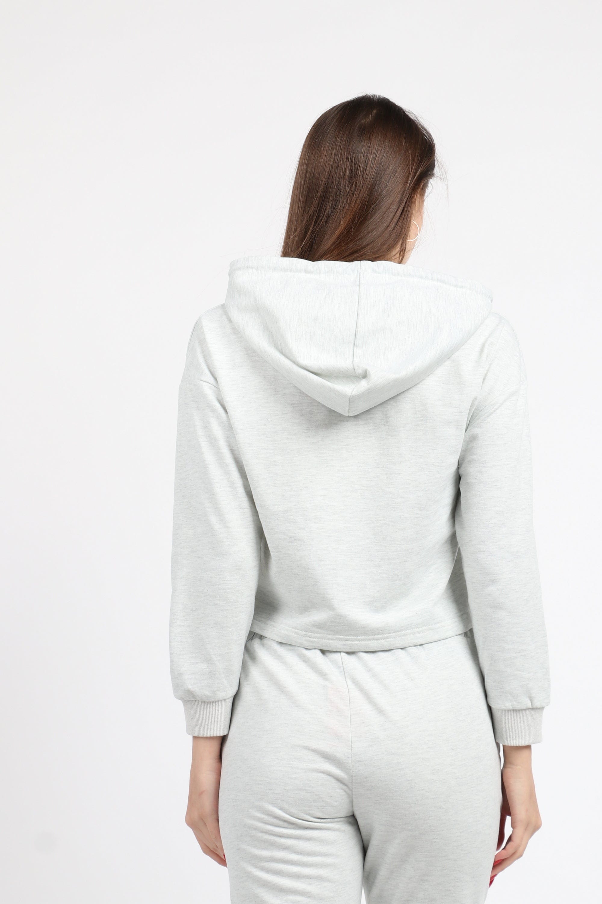 كيتشن بلوزة هودي نص بطن كم طويل نسائي