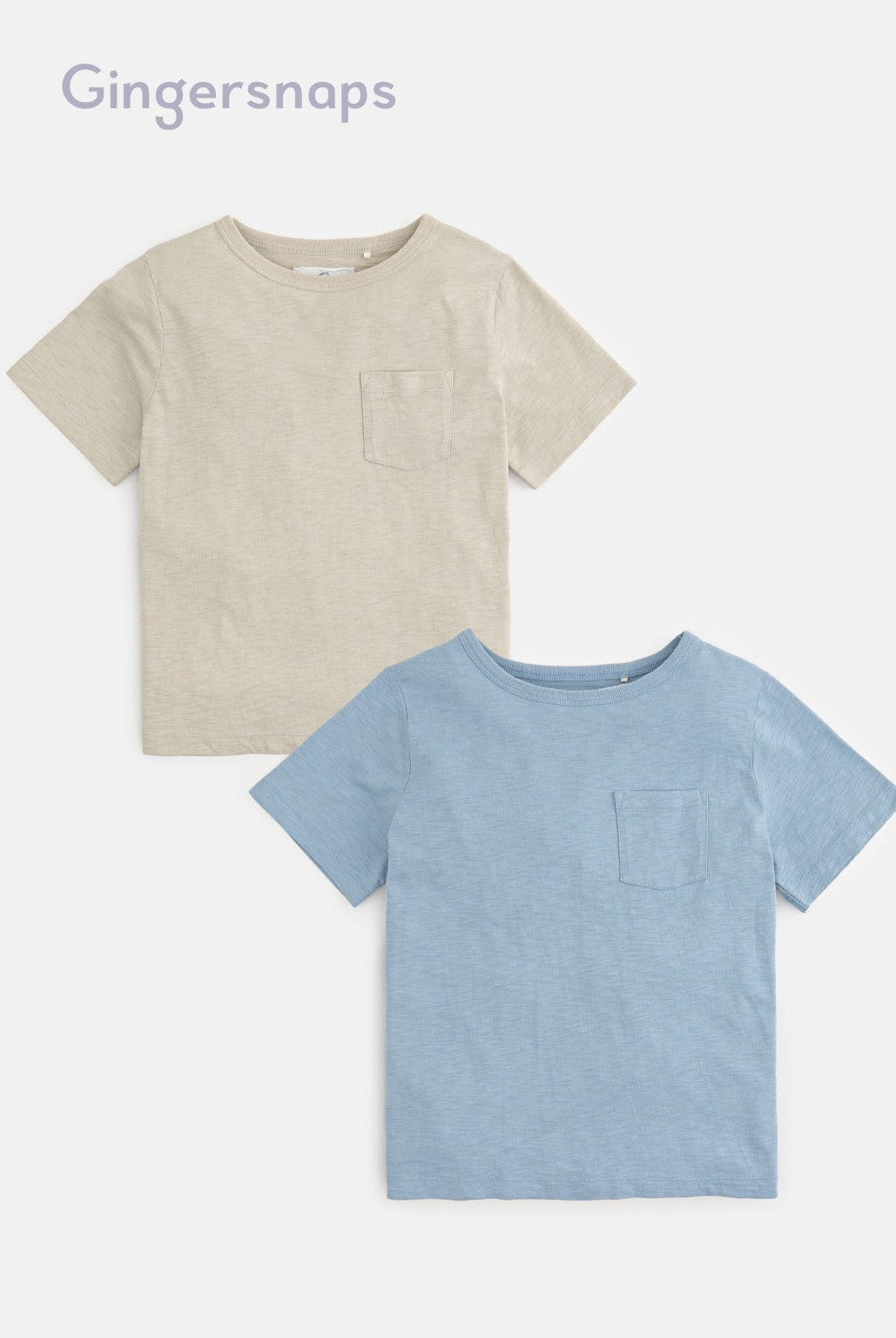 جينجرسنابس تيشيرت بأزرار أمامية نص كم أولادي أخضر / أزرق