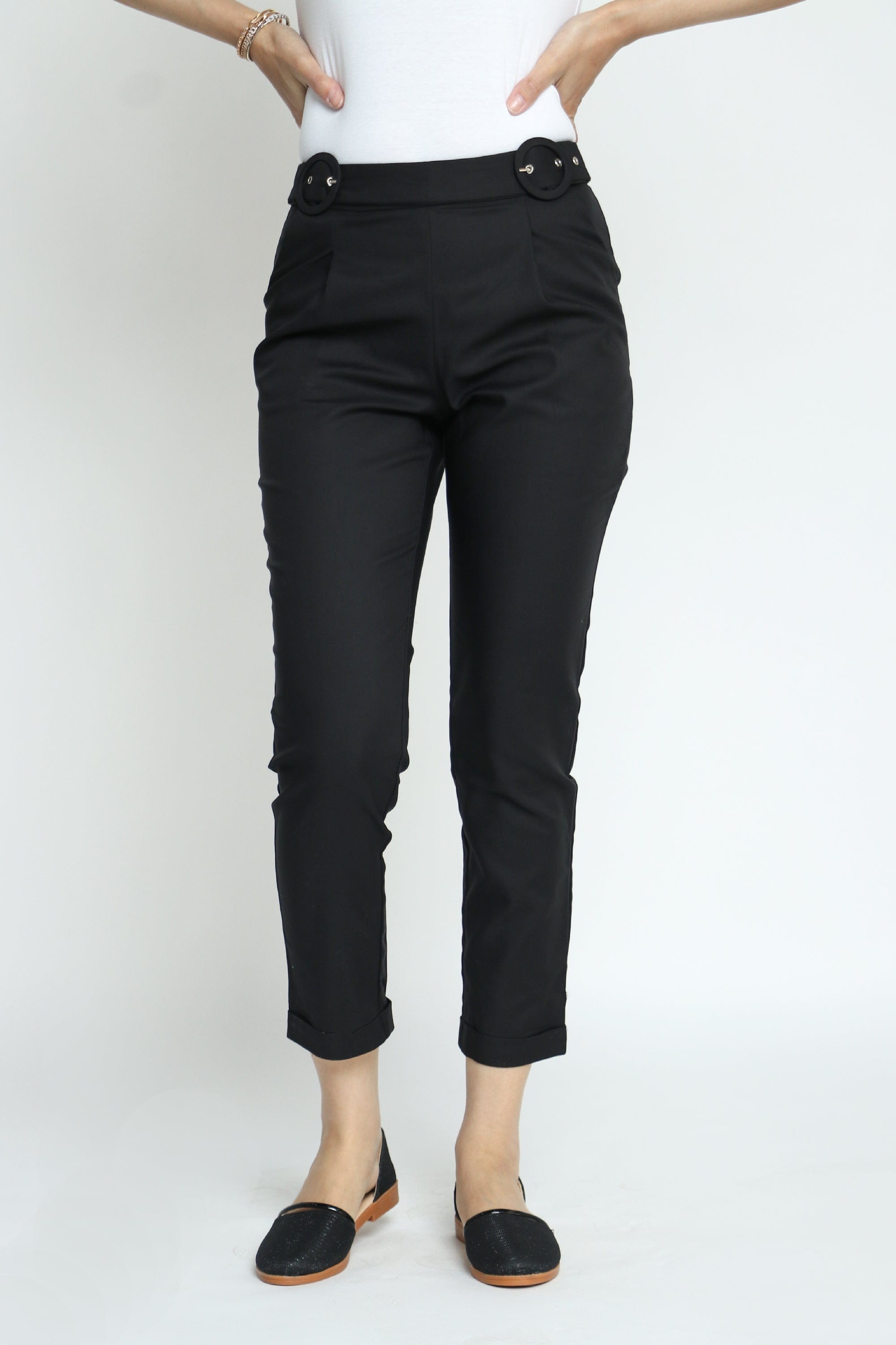 كيتشن بنطلون كلاسيك بحزام طويل نسائي