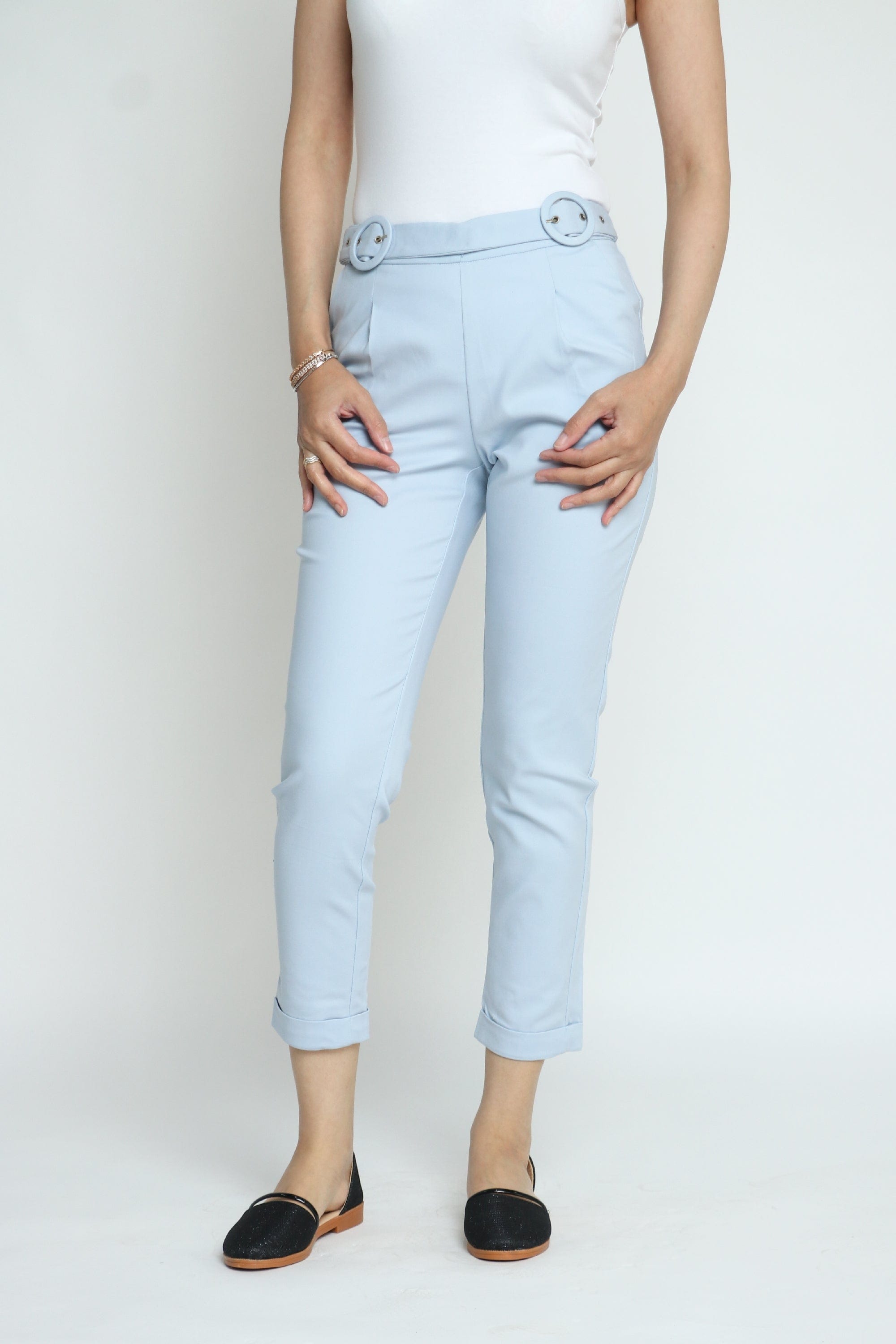 كيتشن بنطلون كلاسيك بحزام طويل نسائي