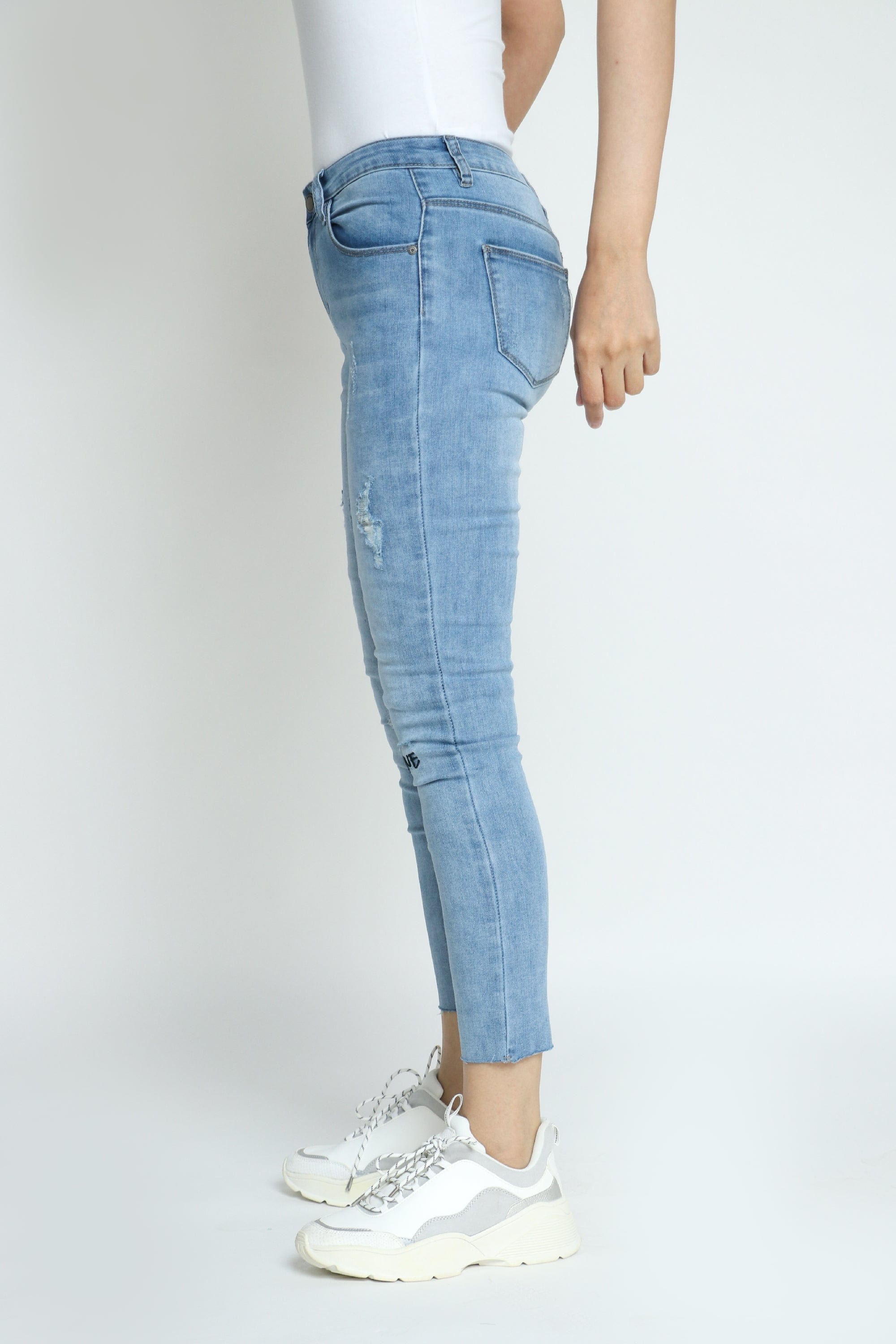 كيتشن بنطلون جينز مقطع طويل نسائي