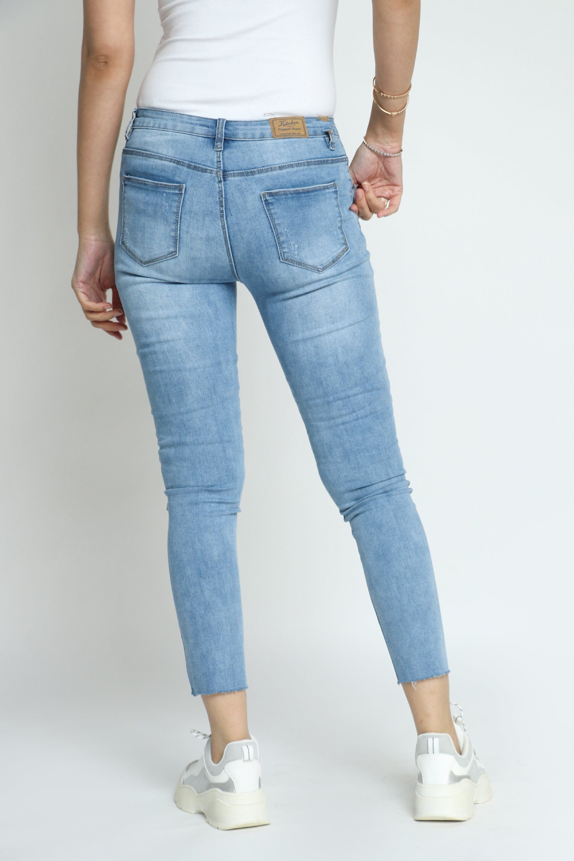 كيتشن بنطلون جينز مقطع طويل نسائي