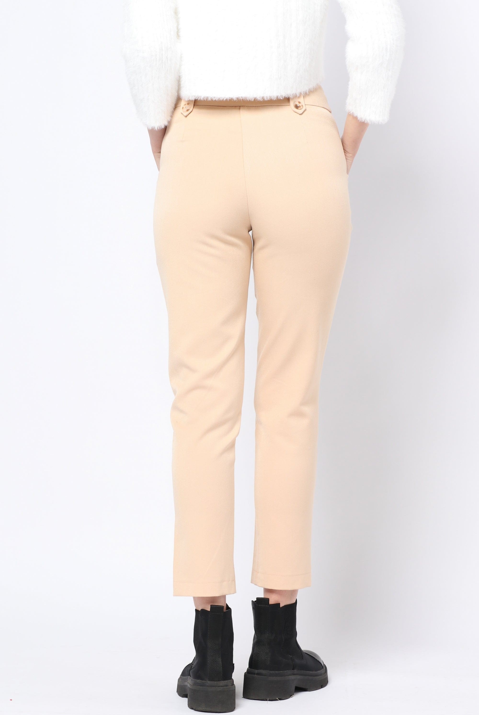 كيتشن بنطلون رسمي بأزرار أمامية وجيوب طويل نسائي