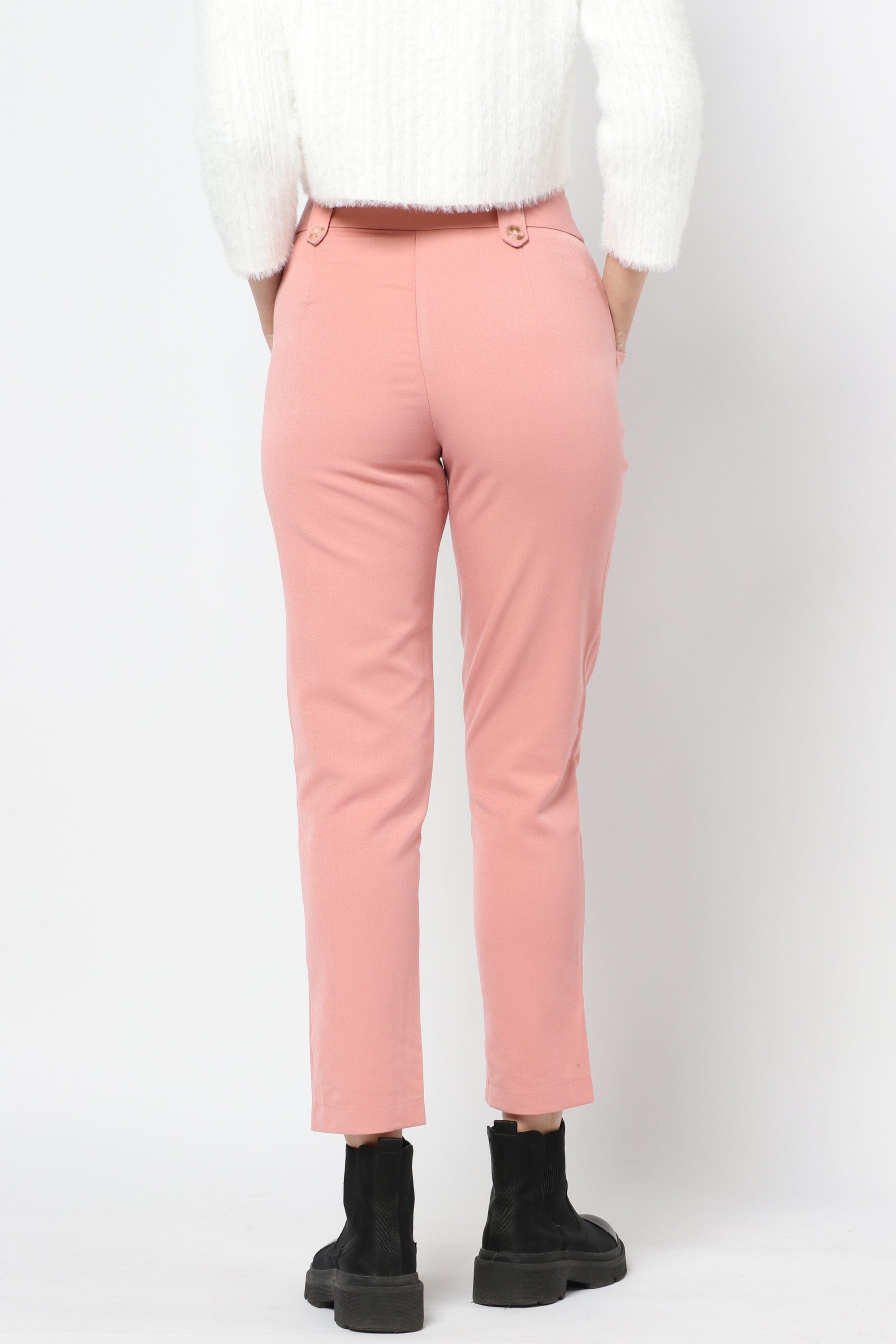 كيتشن بنطلون رسمي بأزرار أمامية وجيوب طويل نسائي