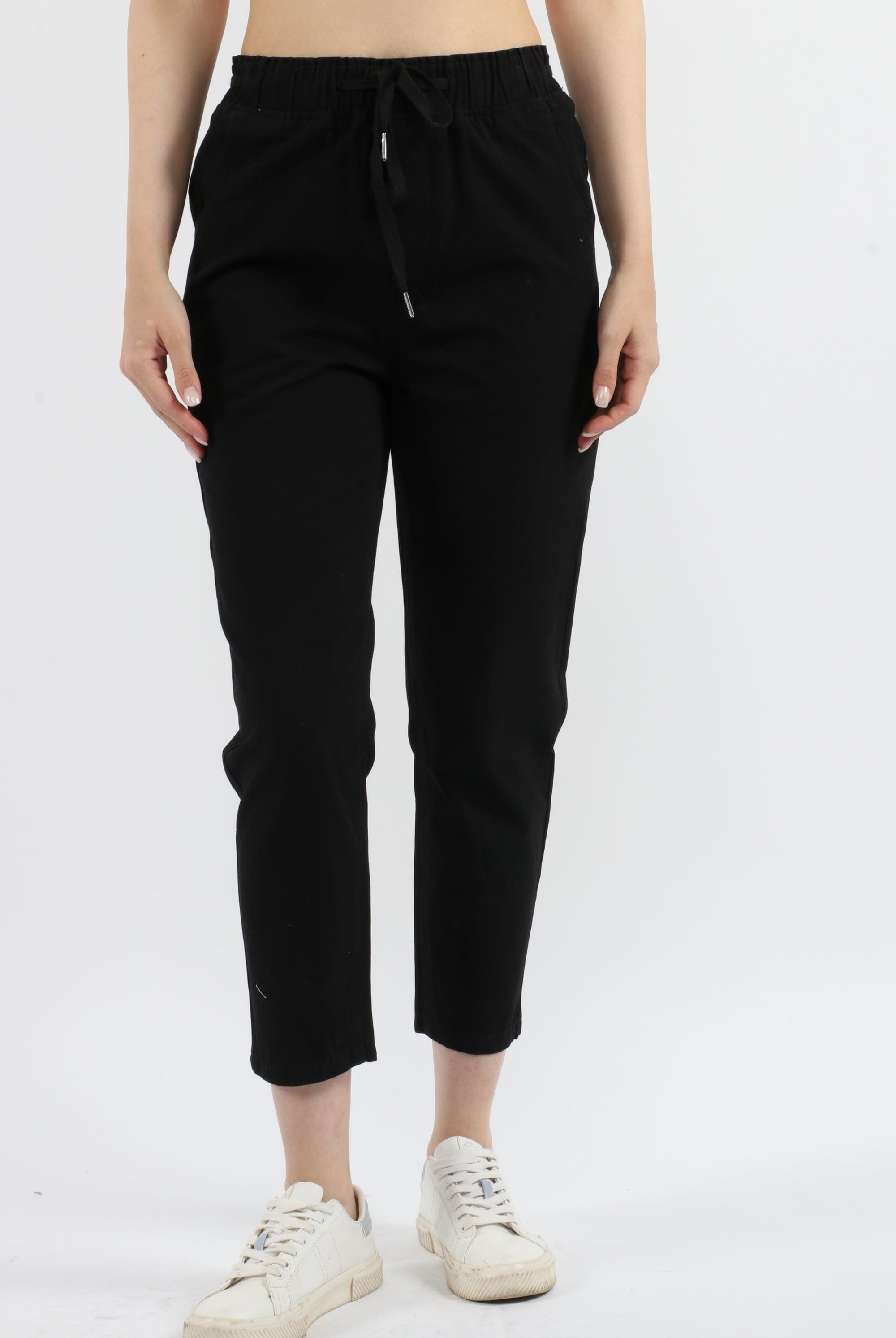 كيتشن سروال طويل سادة نسائي بخصر مطاطي