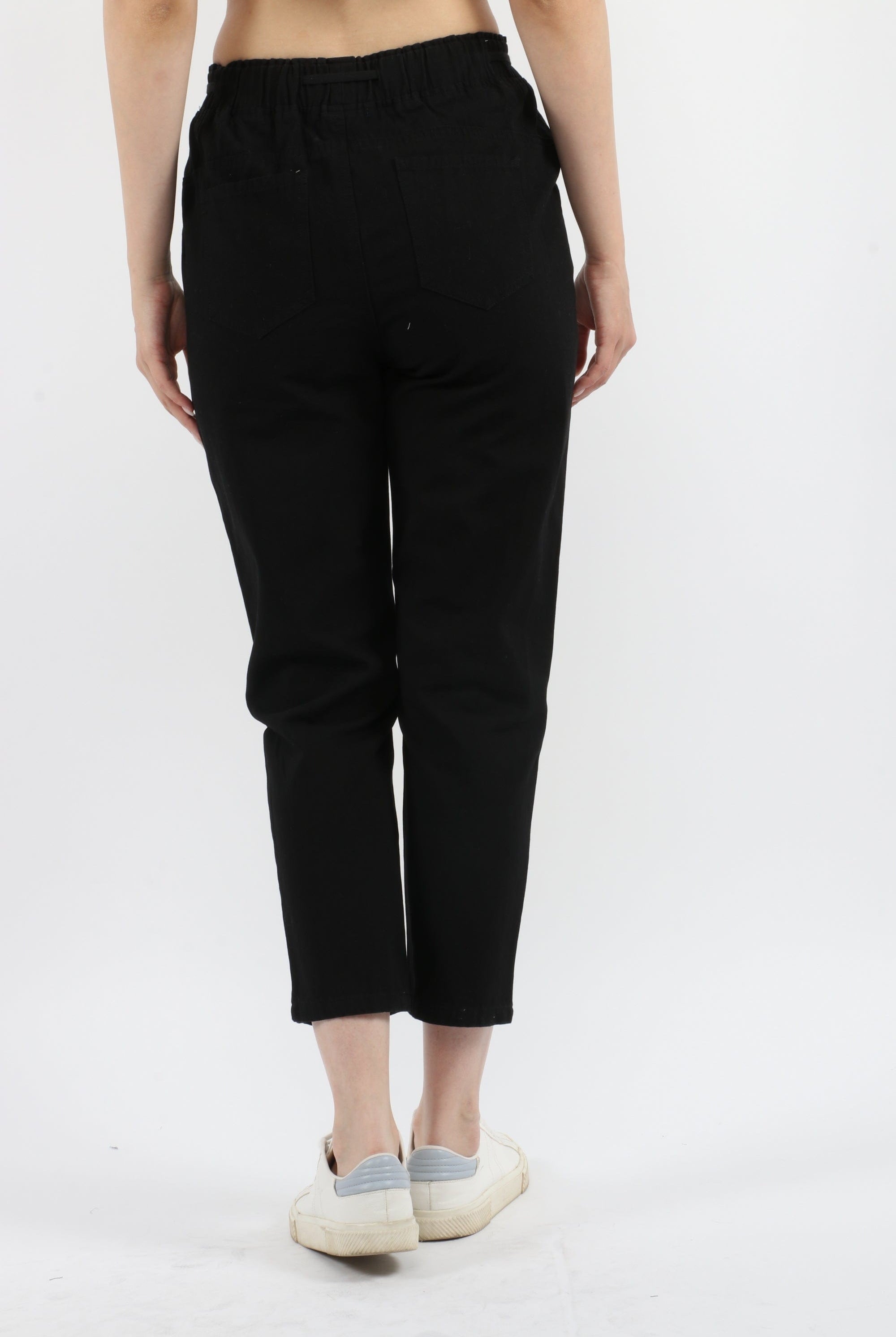 كيتشن سروال طويل سادة نسائي بخصر مطاطي