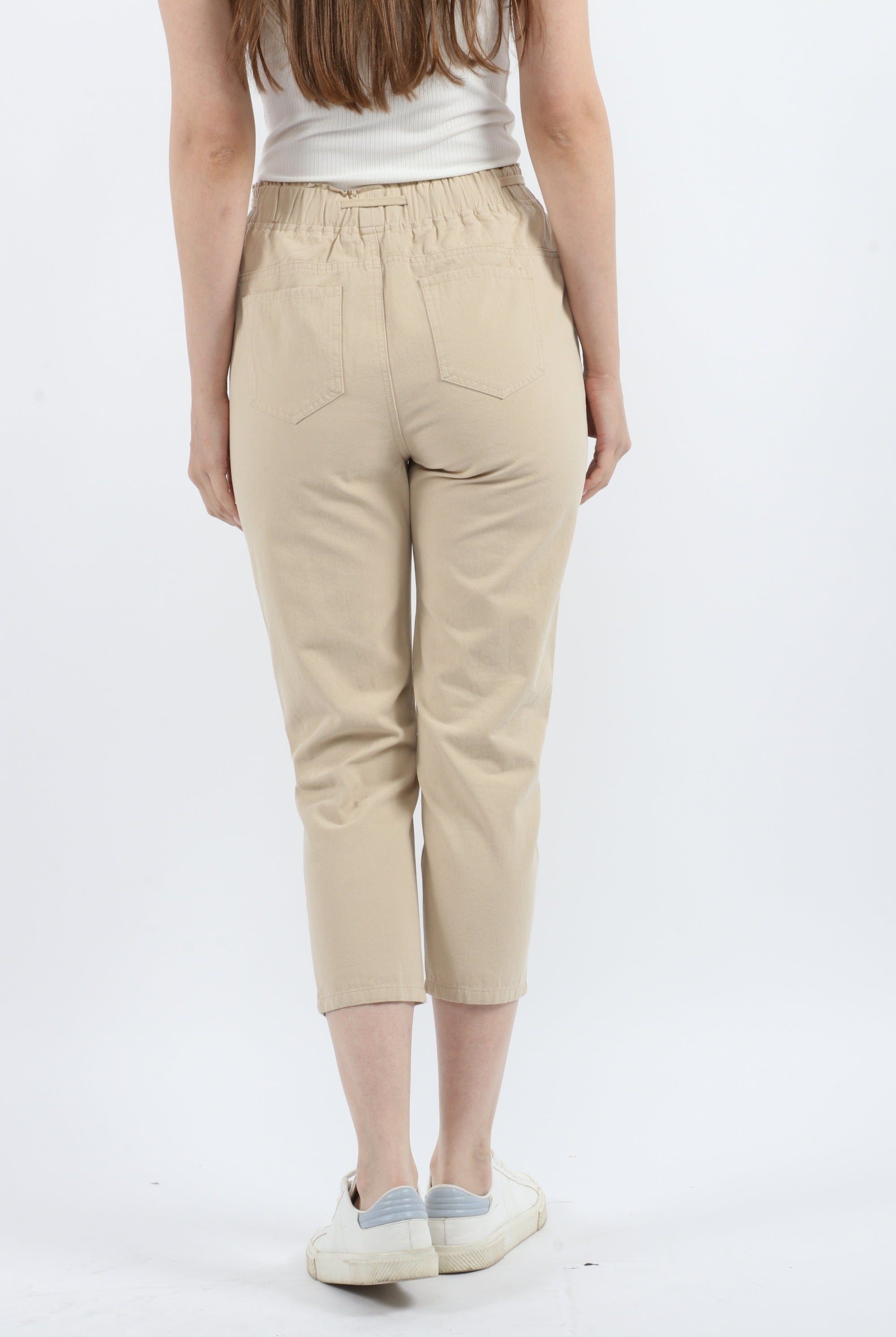 كيتشن سروال طويل سادة نسائي بخصر مطاطي