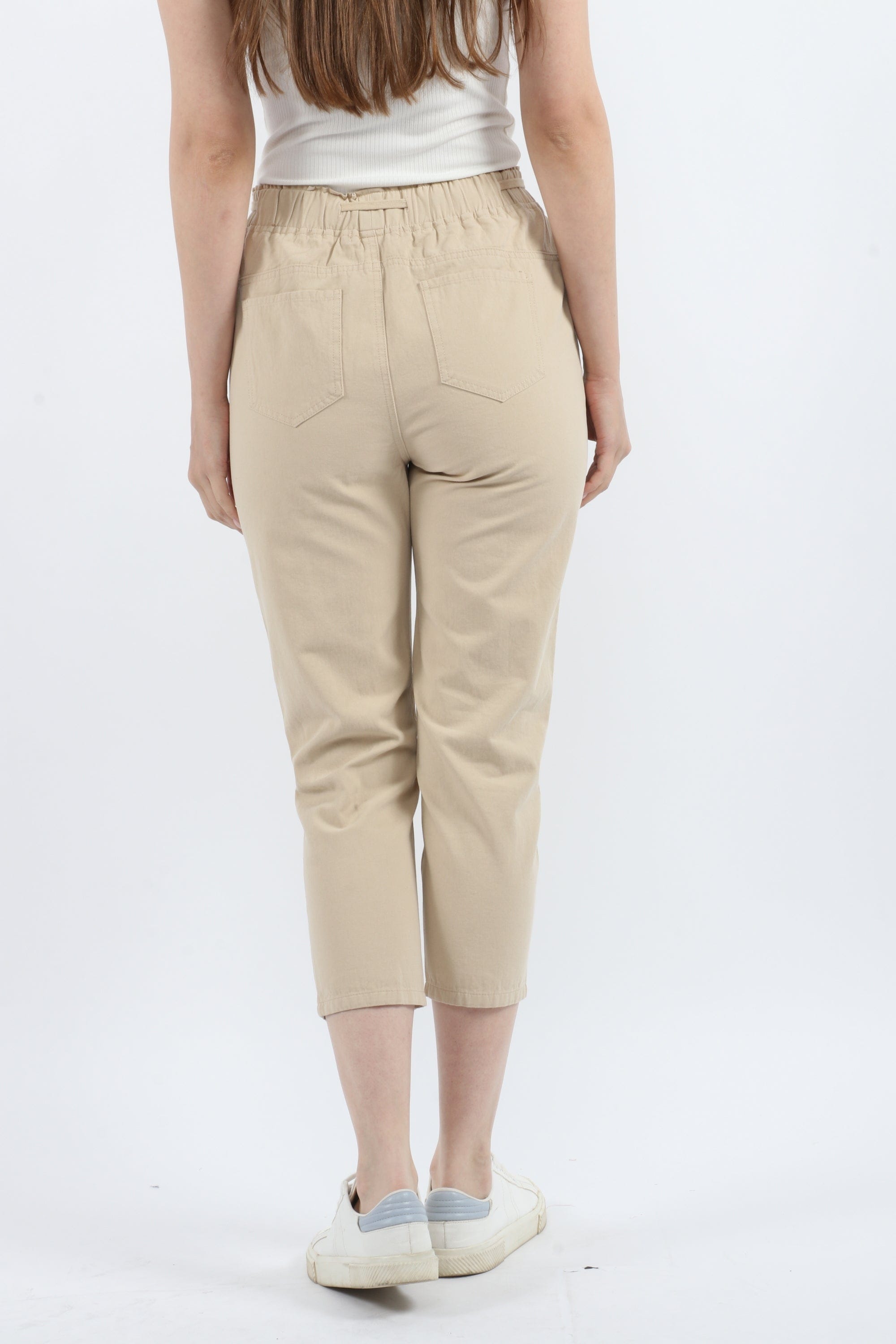 كيتشن سروال طويل سادة نسائي بخصر مطاطي