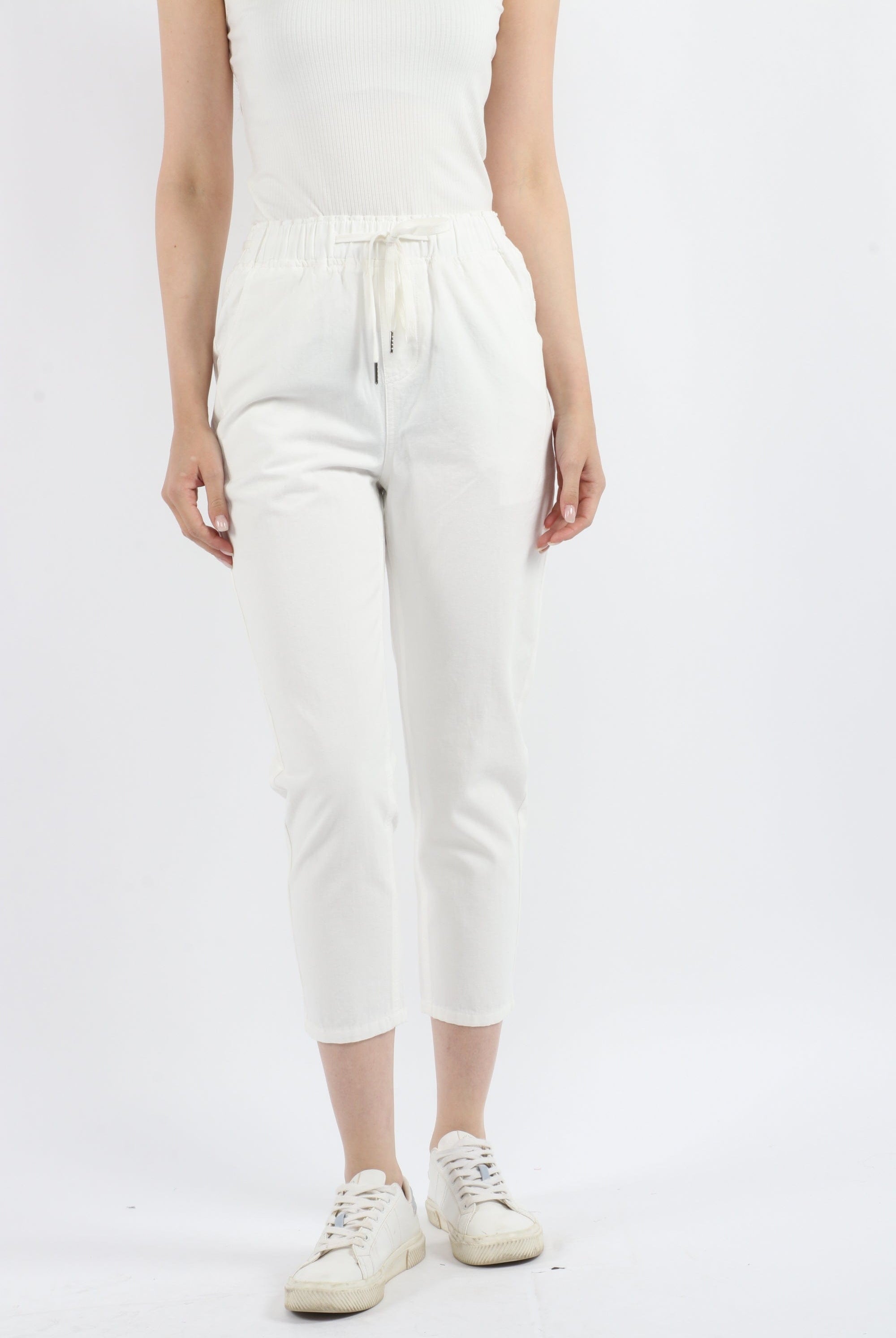 كيتشن سروال طويل سادة نسائي بخصر مطاطي