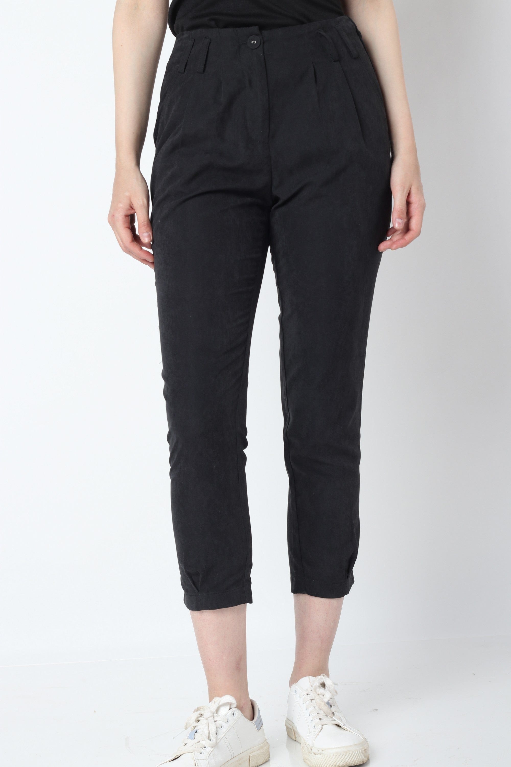 كيتشن بنطلون طويل سادة ضيقة خصر مرتفع نسائي