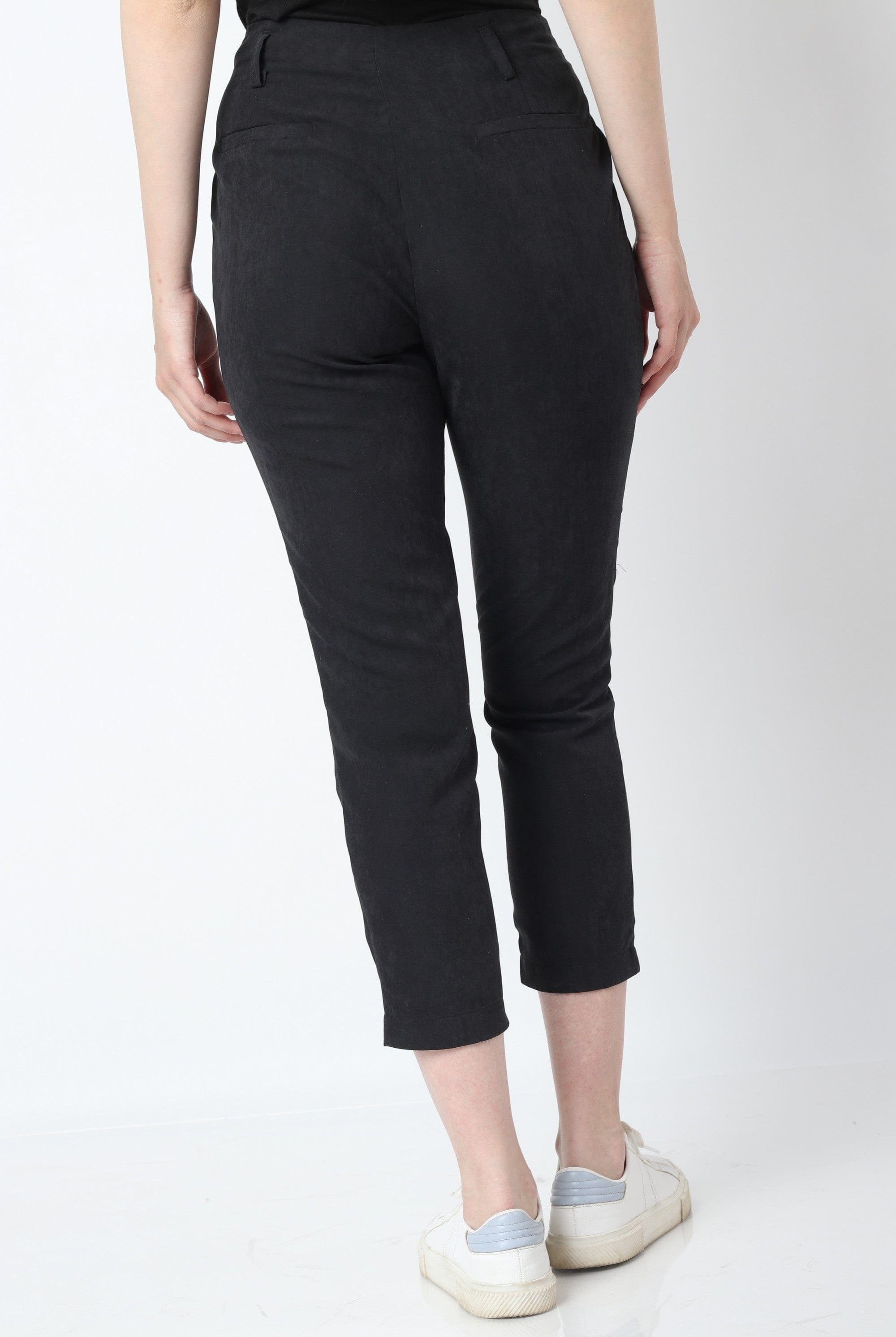 كيتشن بنطلون طويل سادة ضيقة خصر مرتفع نسائي