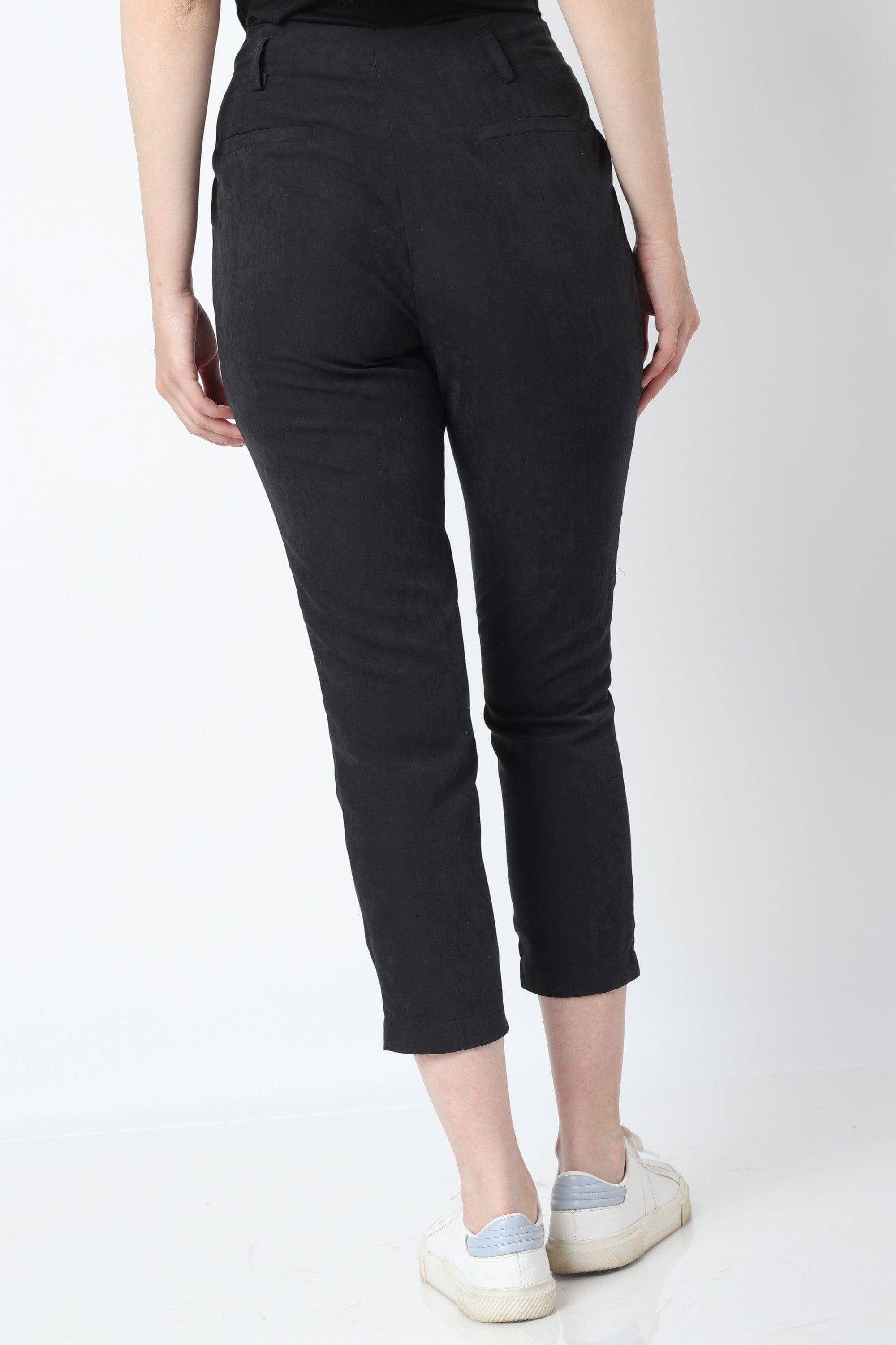 كيتشن بنطلون طويل سادة ضيقة خصر مرتفع نسائي