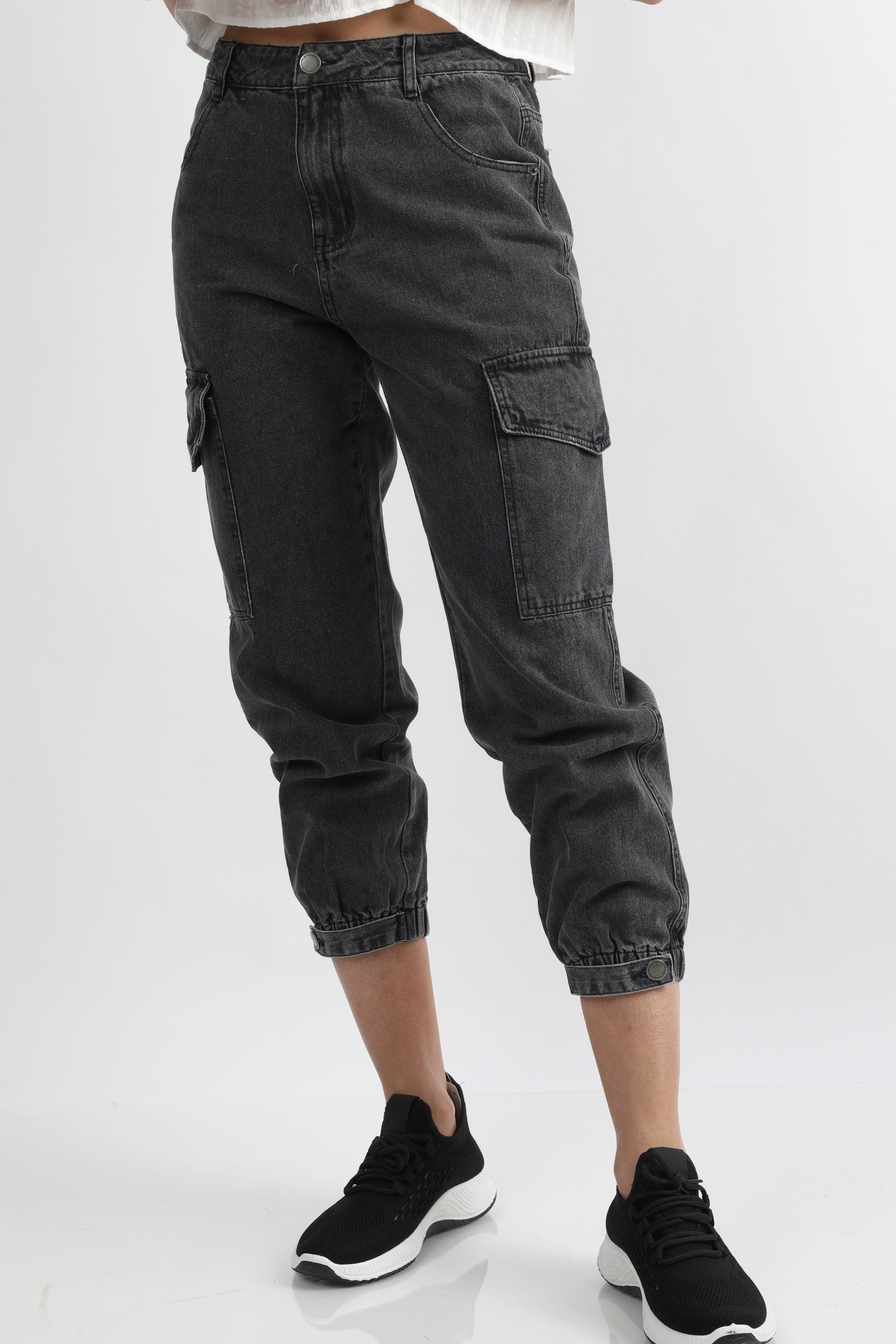 كيتشن بنطلون طويل بجيوب جانبية جينز نسائي