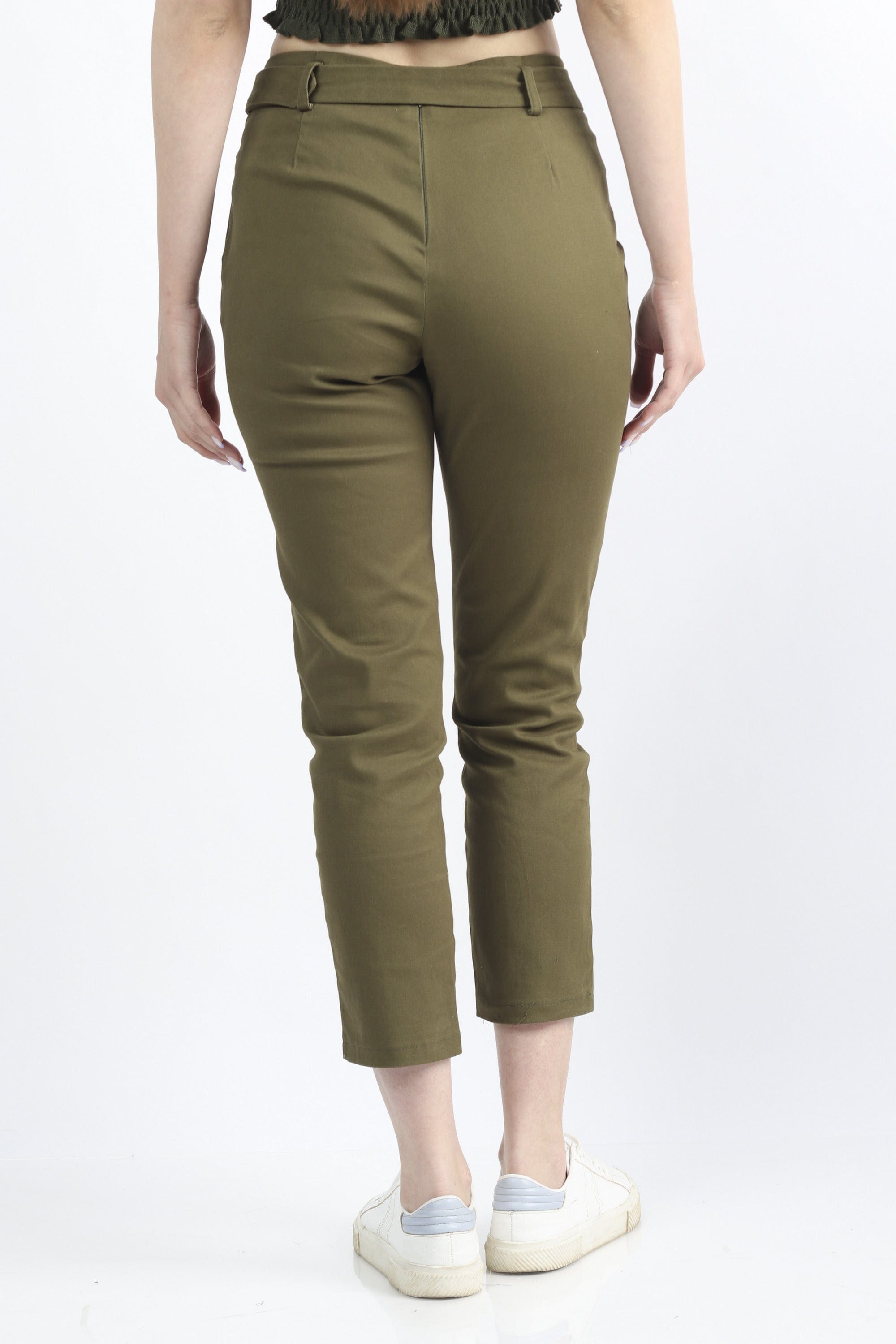 كيتشن بنطلون طويل سادة خصر مرتفع نسائي