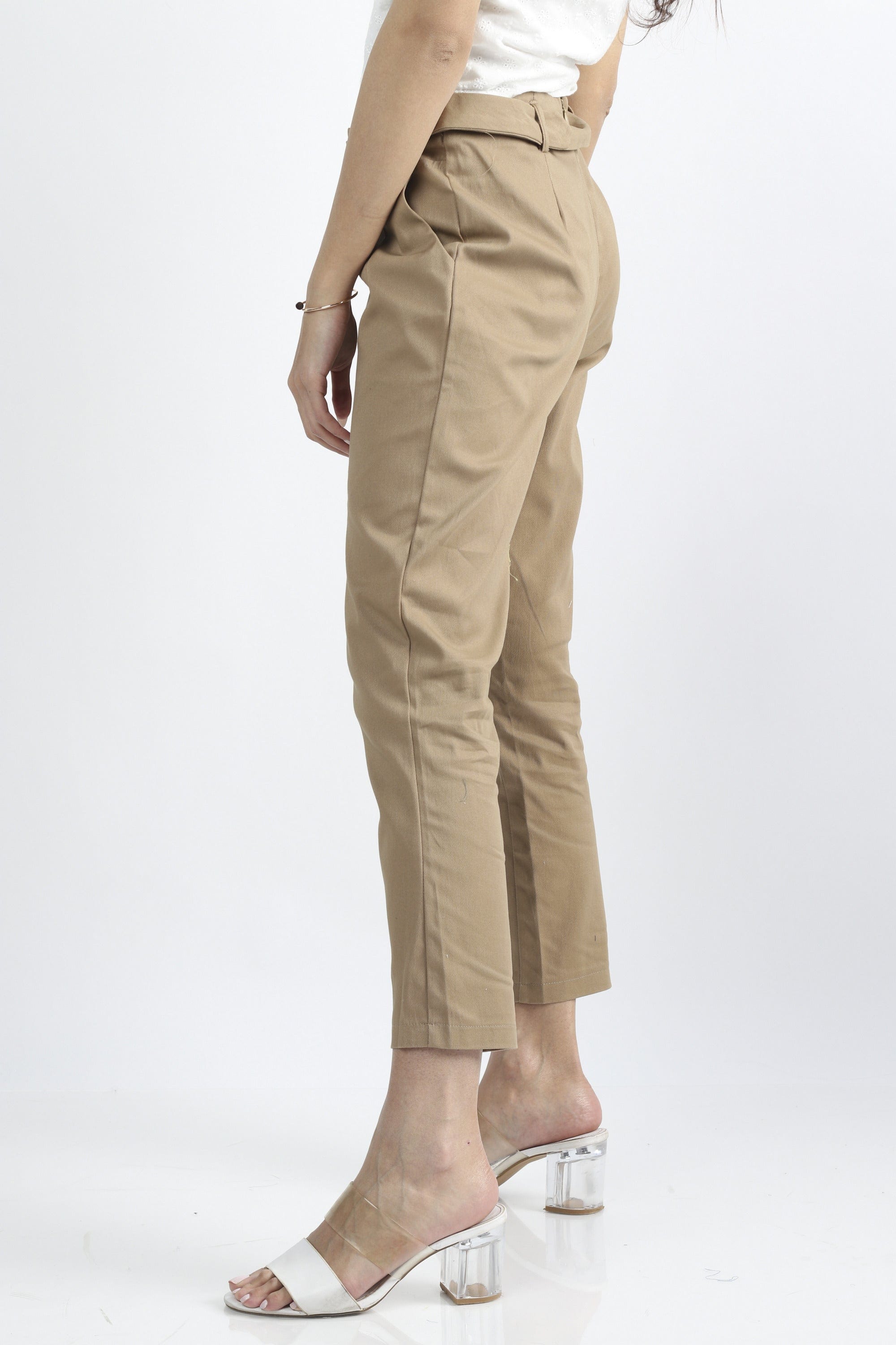 كيتشن بنطلون طويل سادة خصر مرتفع نسائي