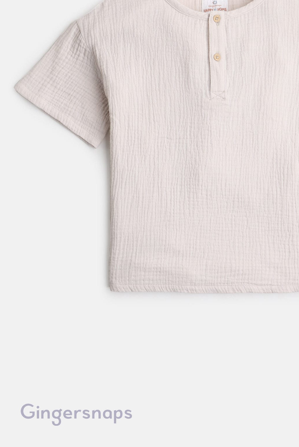 جينجرسنابس قميص نص كم أولادي بكسرات بيج