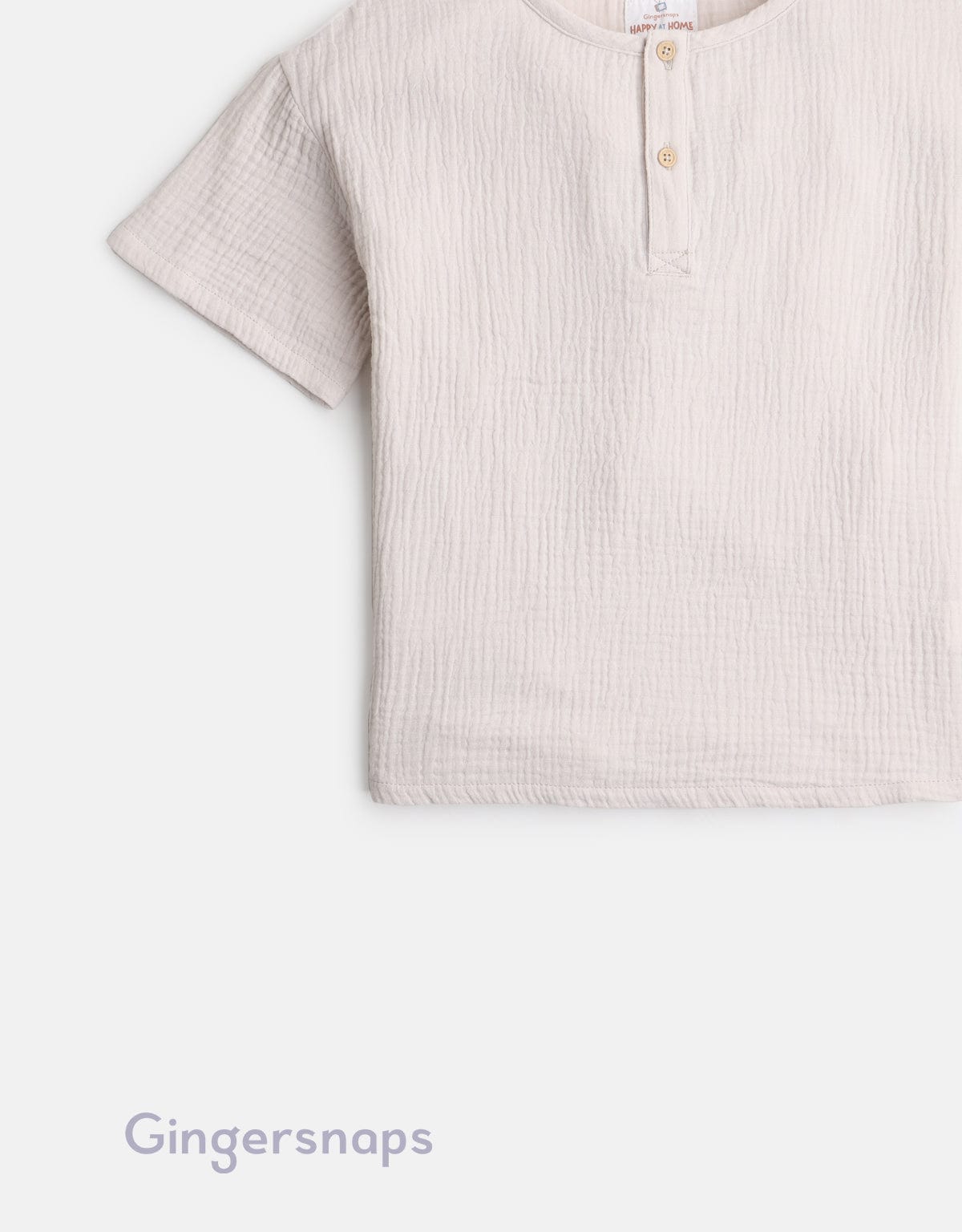 جينجرسنابس قميص نص كم أولادي بكسرات بيج