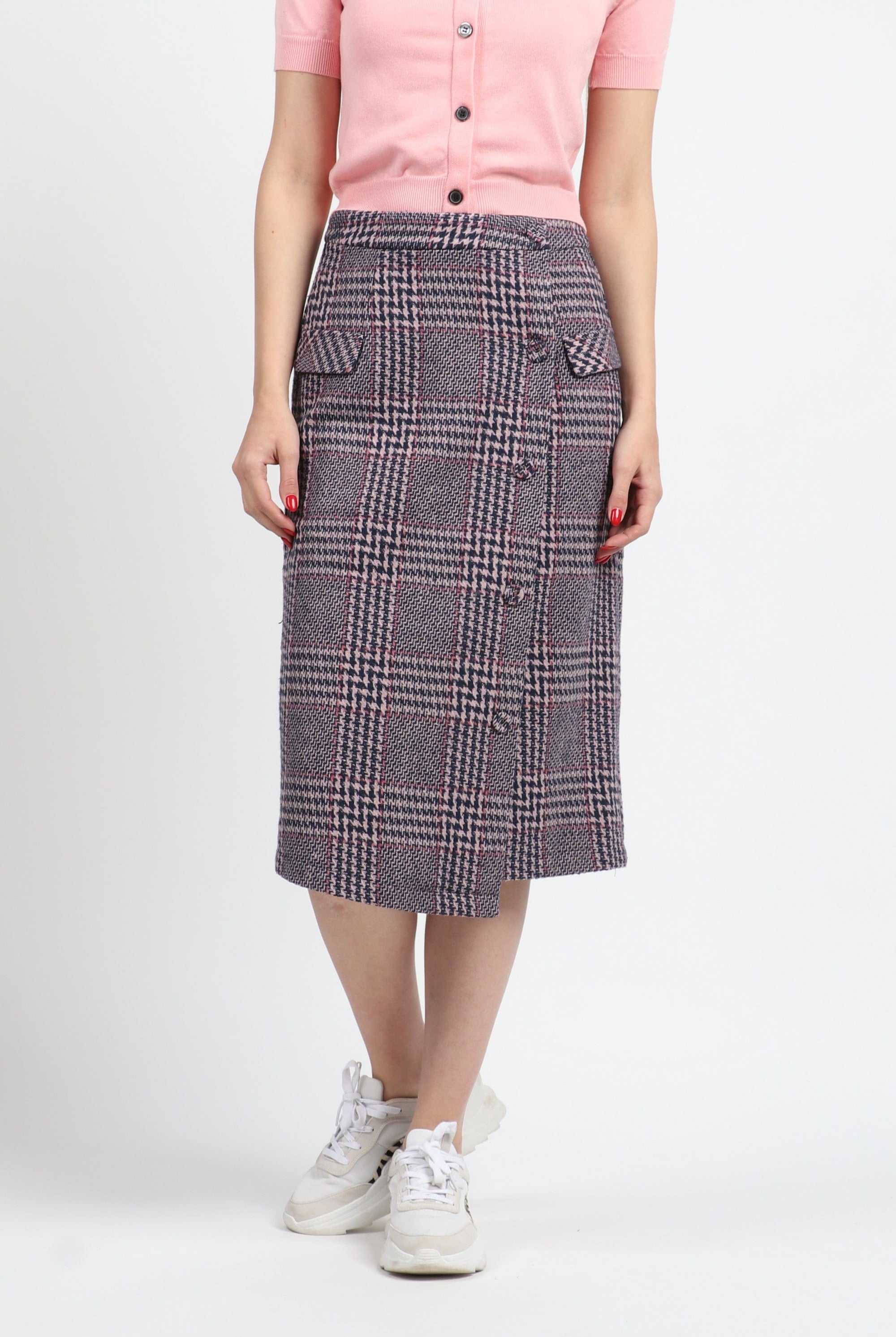 كيتشن تنورة ميدي مربعات