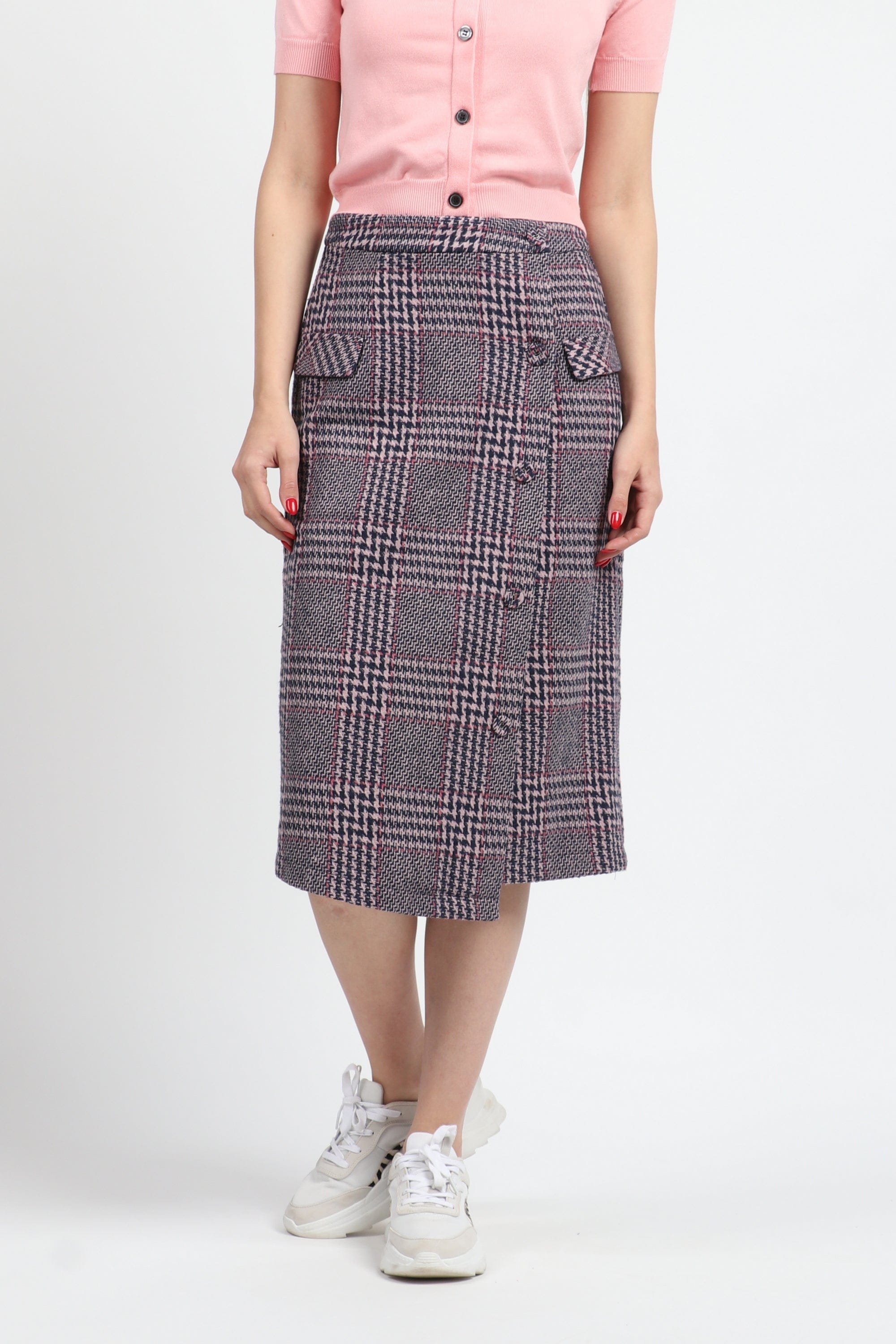 كيتشن تنورة ميدي مربعات