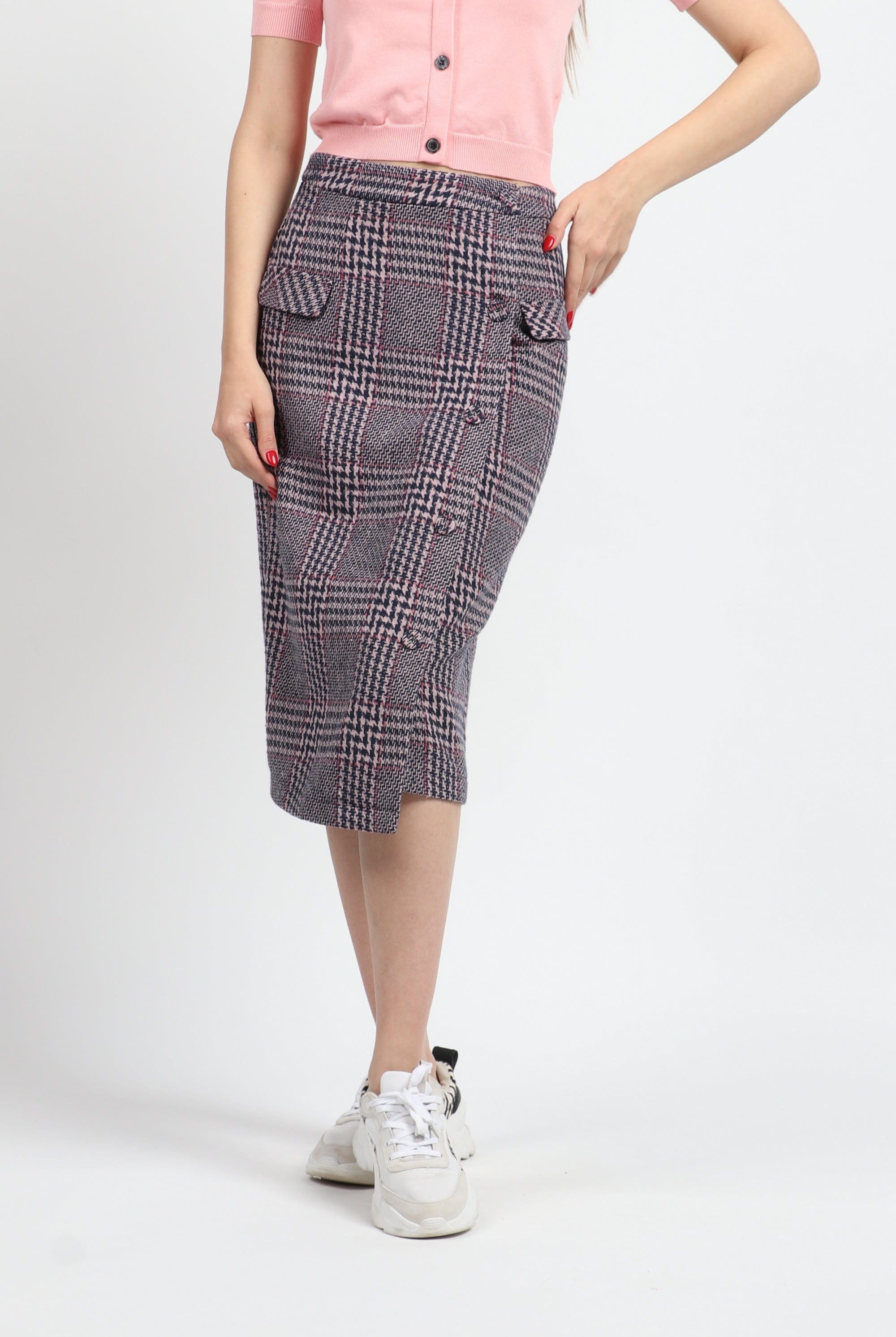 كيتشن تنورة ميدي مربعات