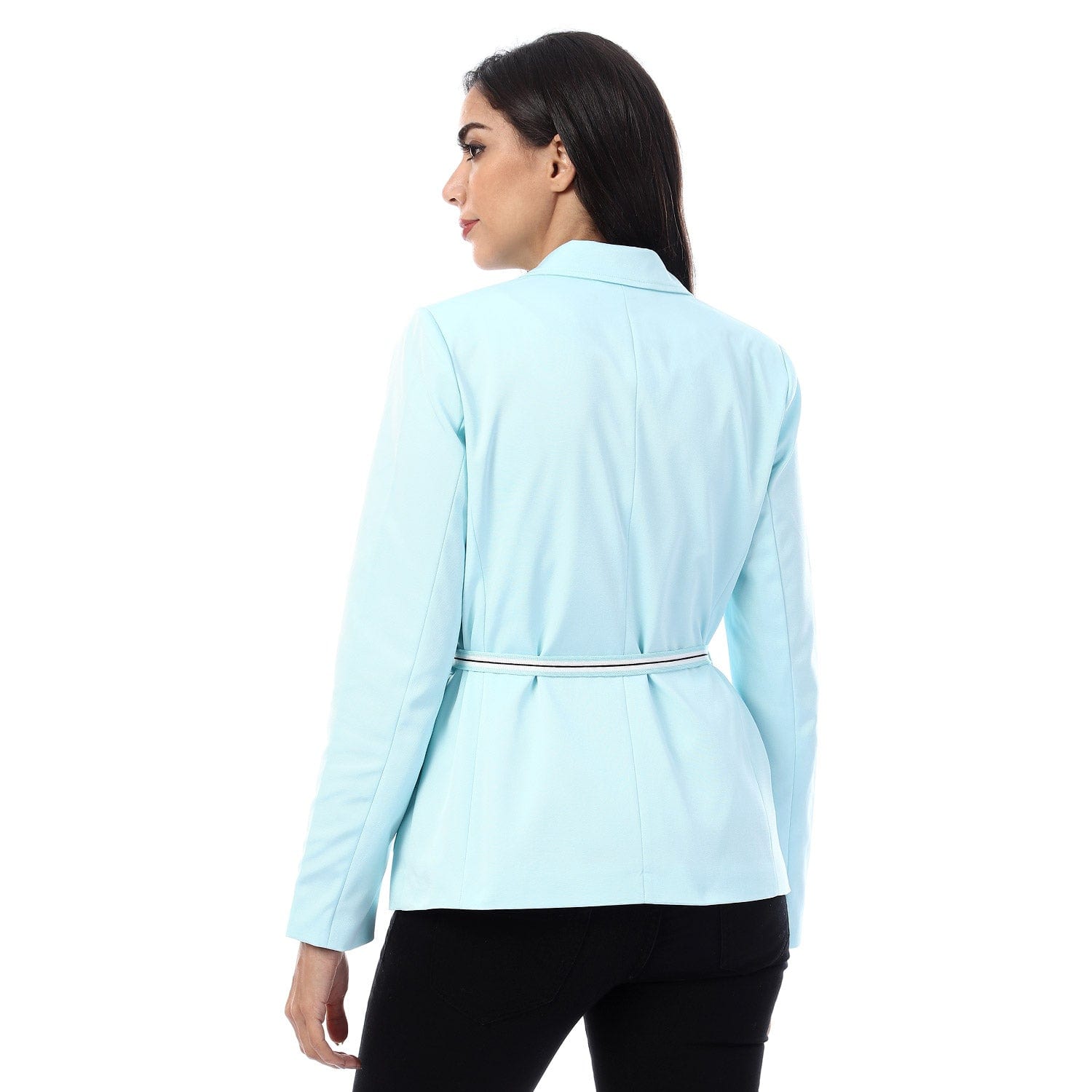 داليدرس جاكيت سادة بأزرار أمامية كم طويل نسائي