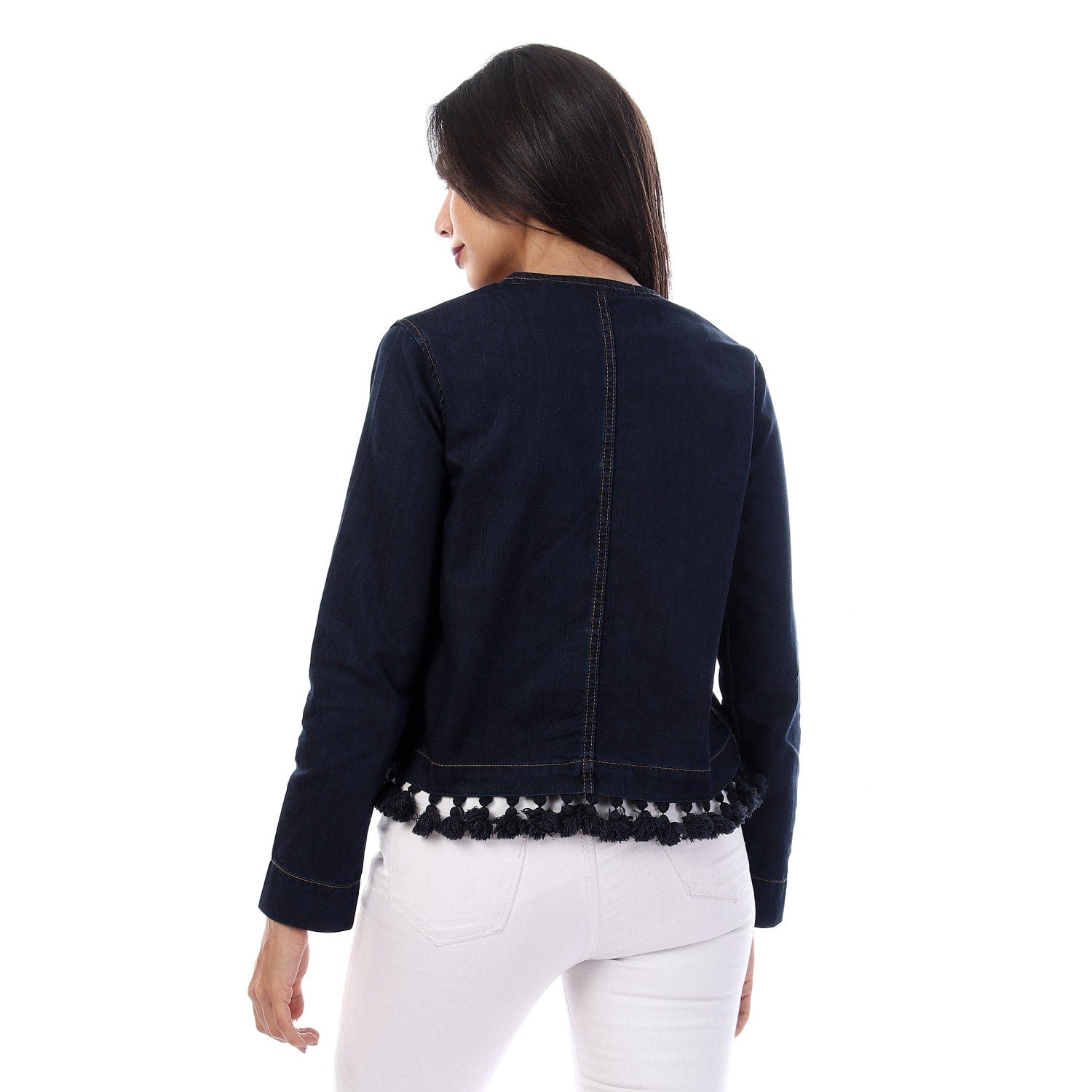 داليدرس جاكيت قصير جينز بأزرار أمامية نسائي جينز داكن