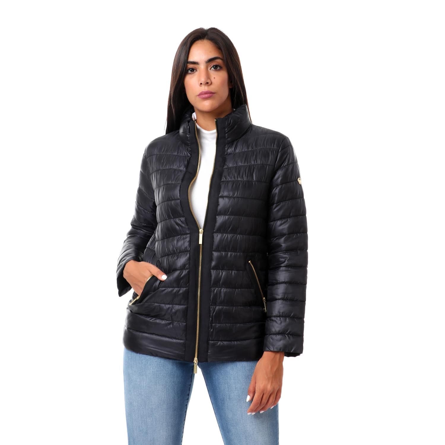 داليدرس جاكيت بمب سادة كم طويل نسائي