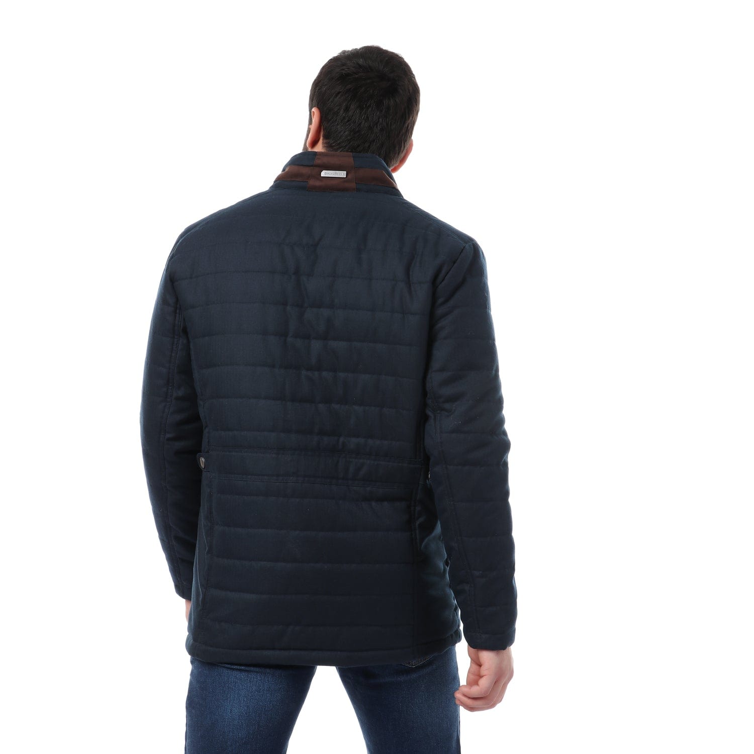 داليدرس جاكيت بمب سادة بسحاب أمامي كم طويل نسائي كلحي/بني