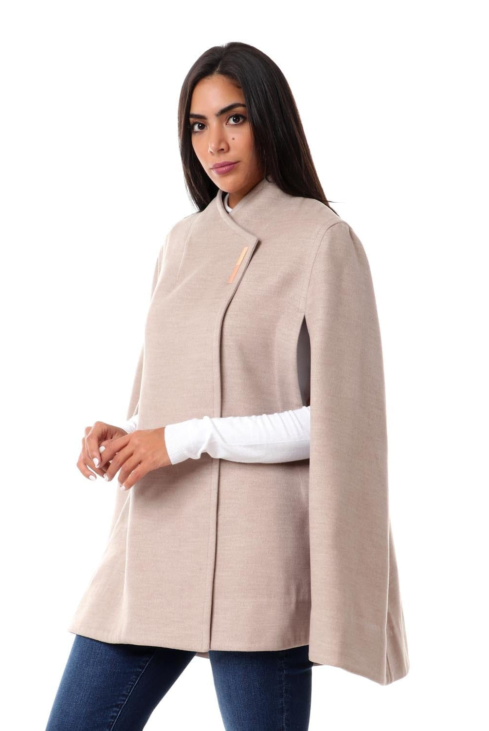 داليدرس جاكيت طويل مفتوح من الذراعين واسع نسائي جملي