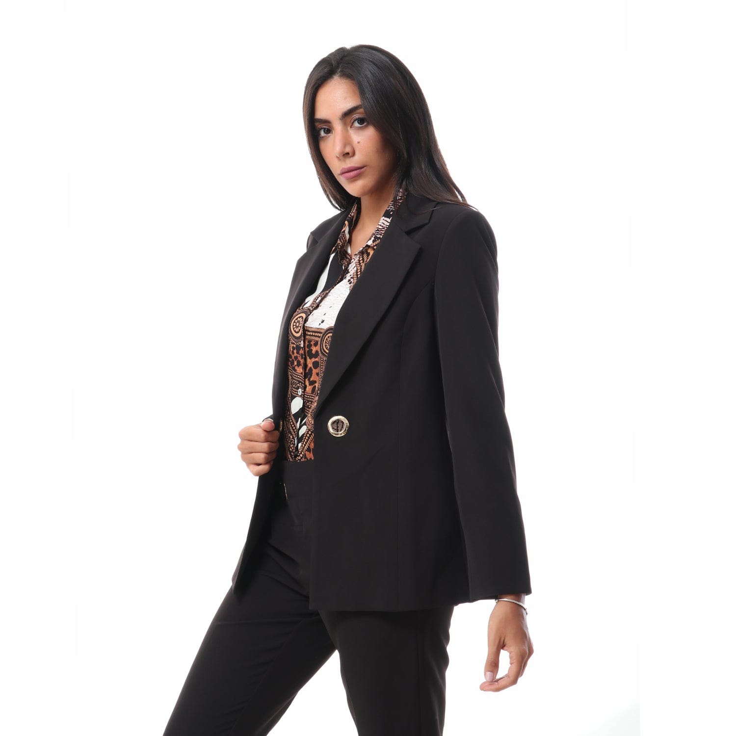 داليدرس جاكيت رسمي سادة بزرار أمامي نسائي