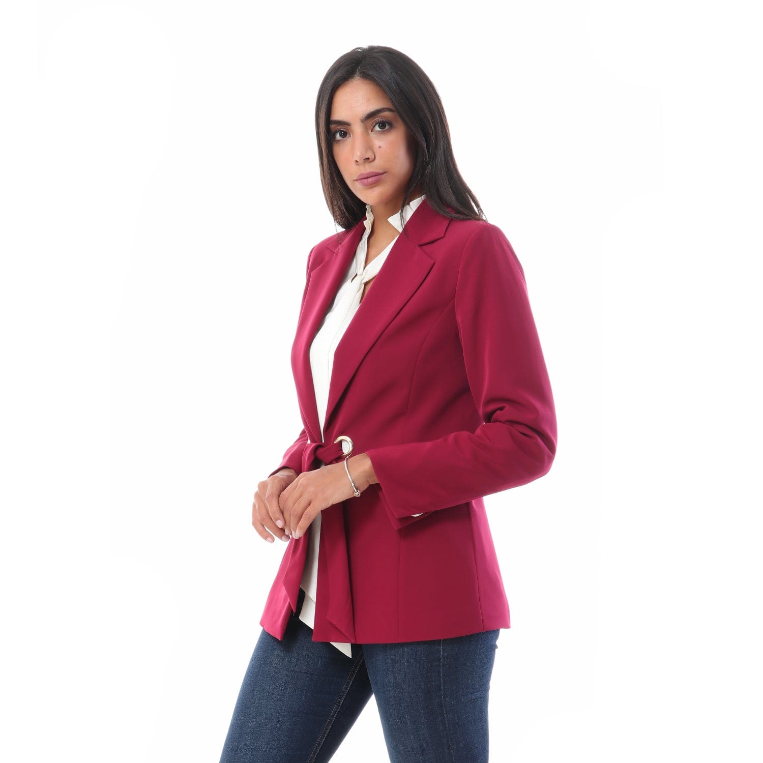 داليدرس جاكيت رسمي سادة بزرار أمامي نسائي