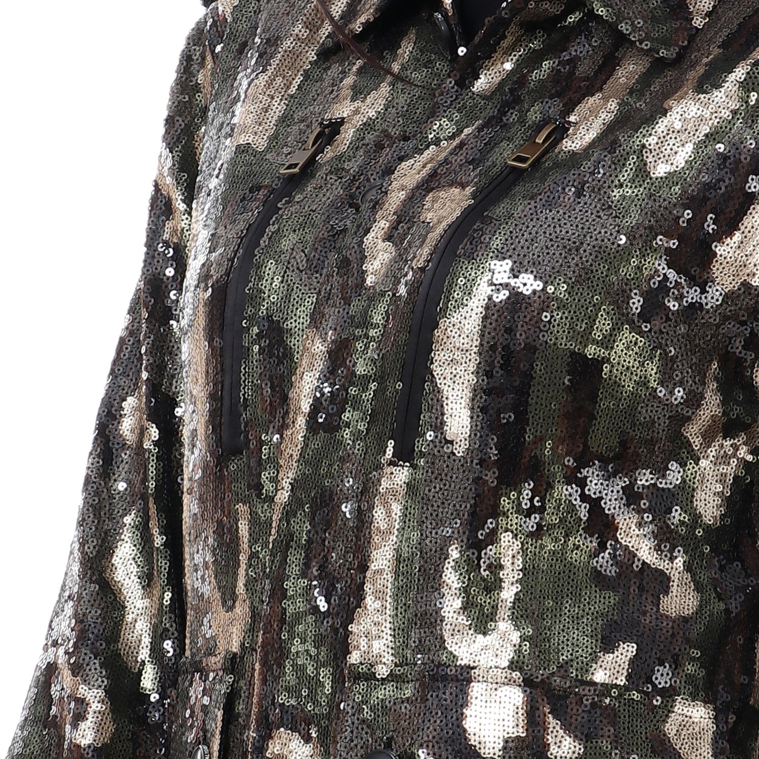 داليدرس جاكيت منقوش نقشة لامعة كم طويل نسائي جيشي