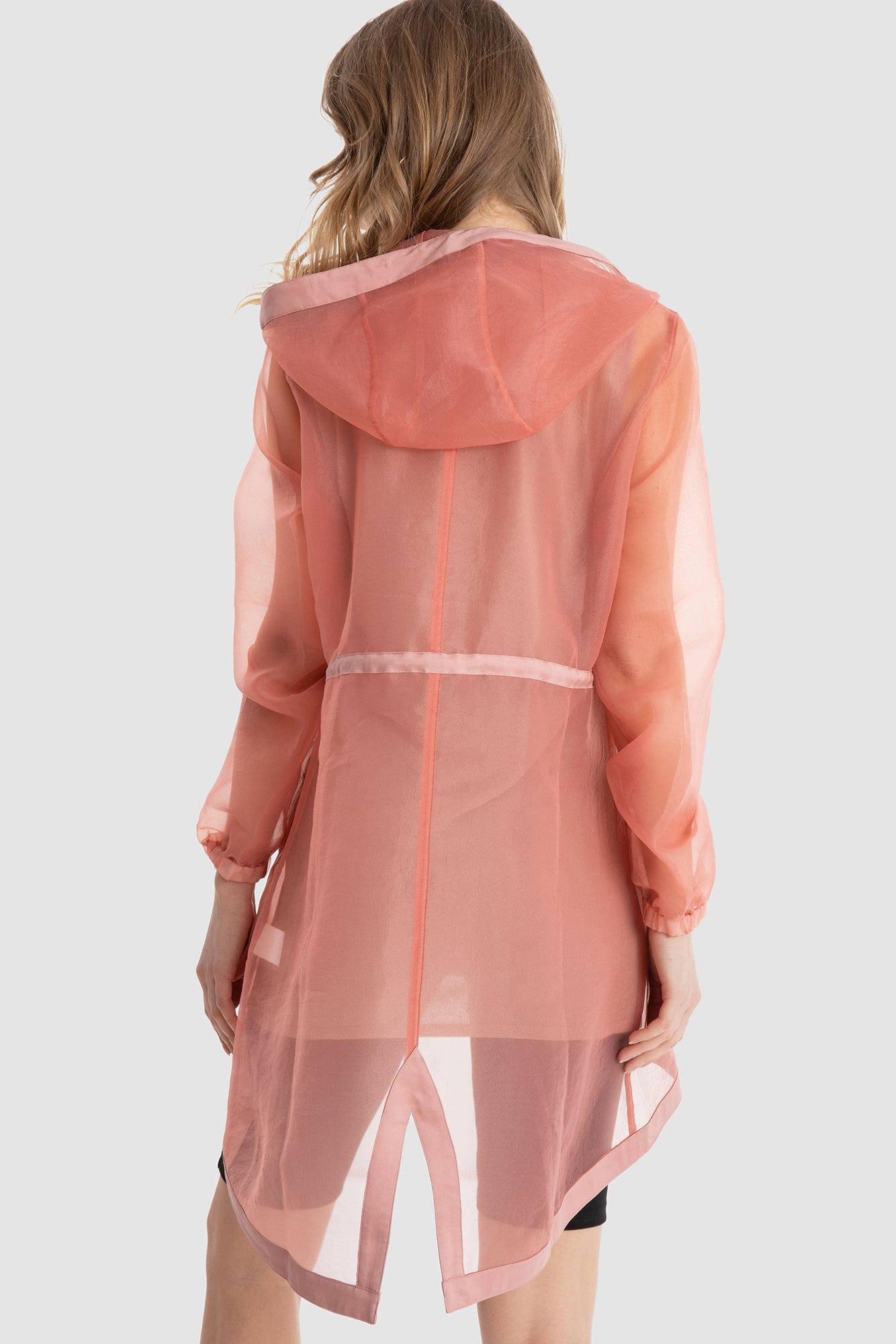 داليدرس جاكيت شفاف طويل كم طويل نسائي