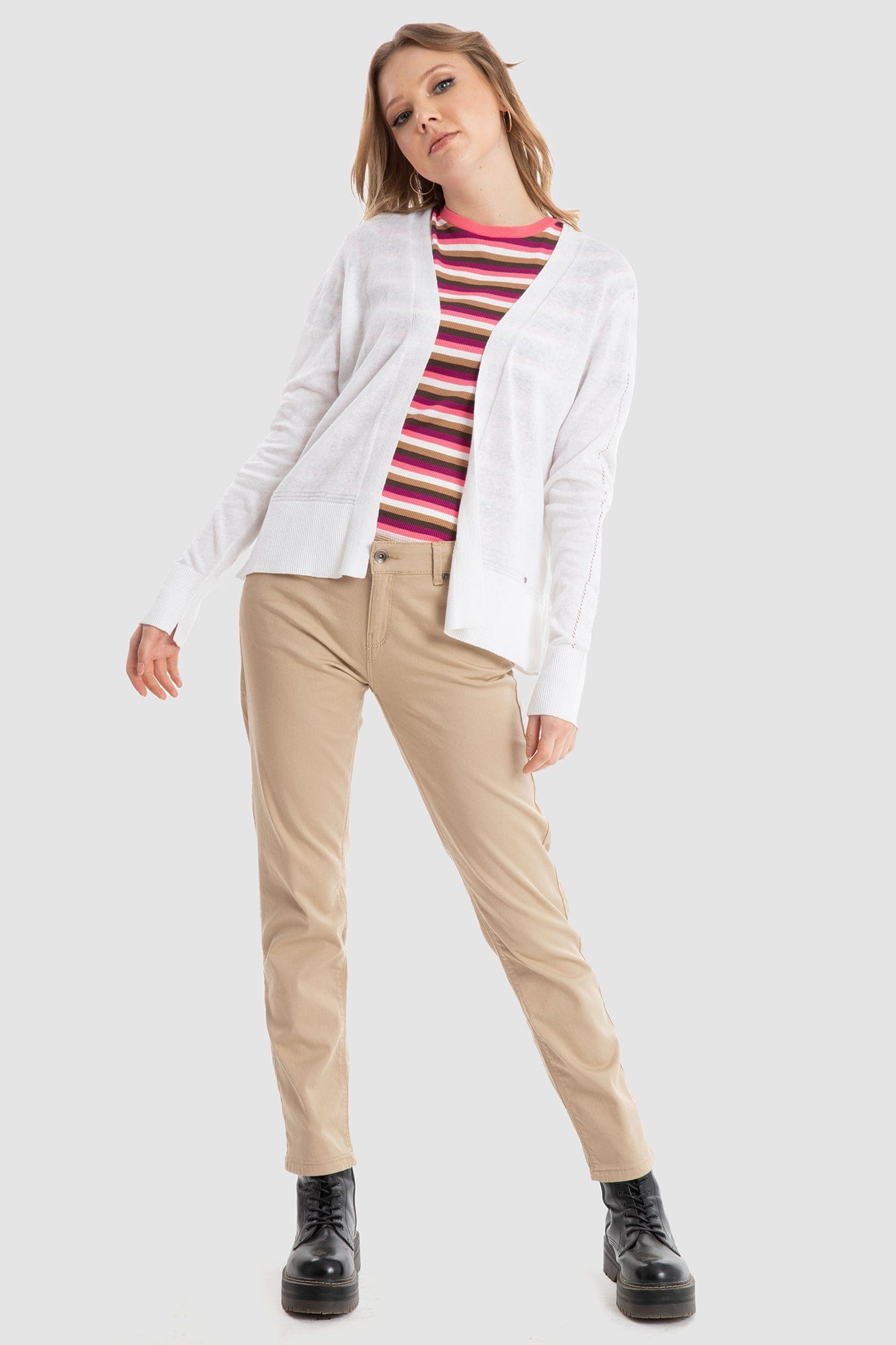 داليدرس كارديجان قصير سادة كم طويل نسائي