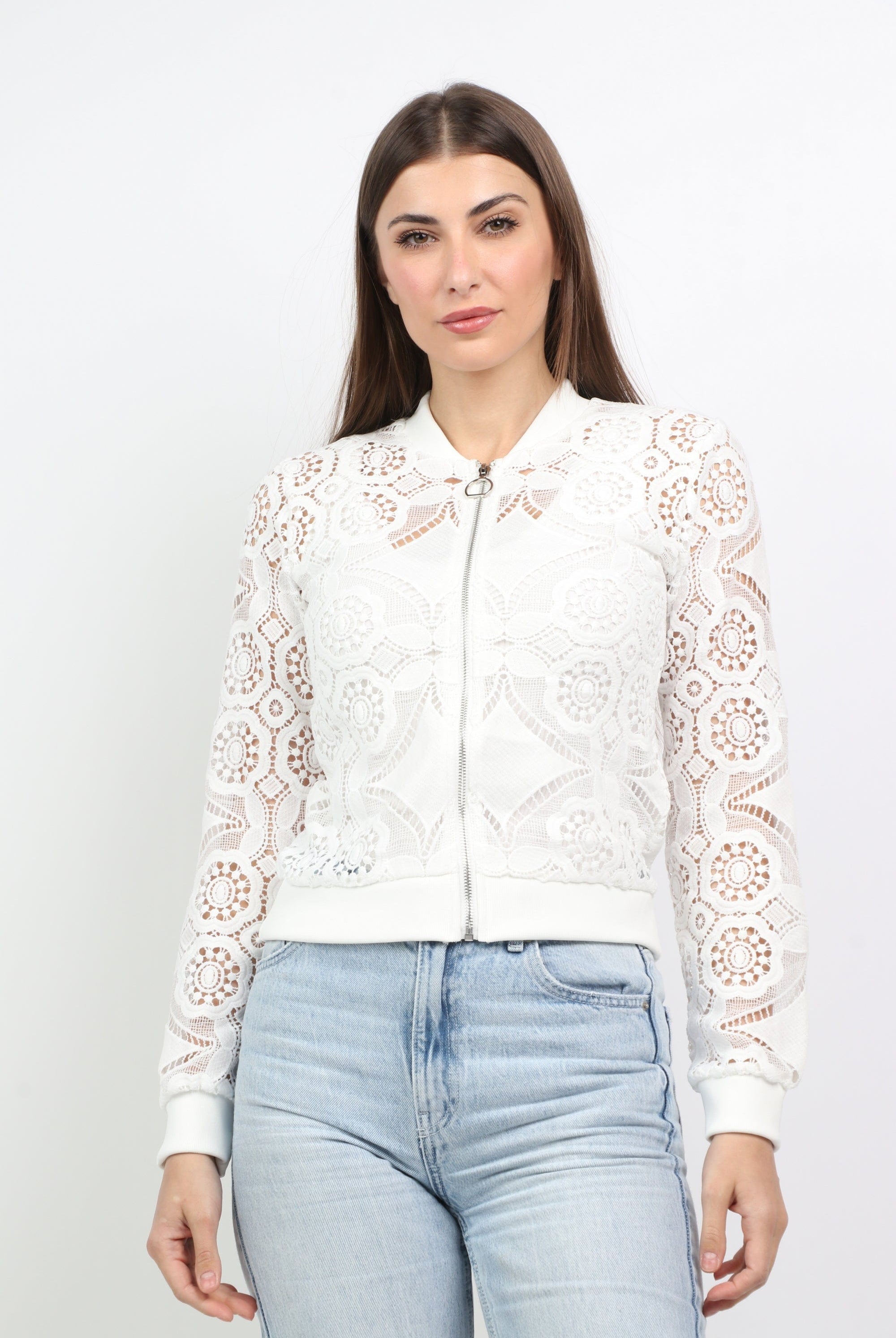 داليدرس جاكيت قصير بسحاب مخرم كم طويل نسائي رملي