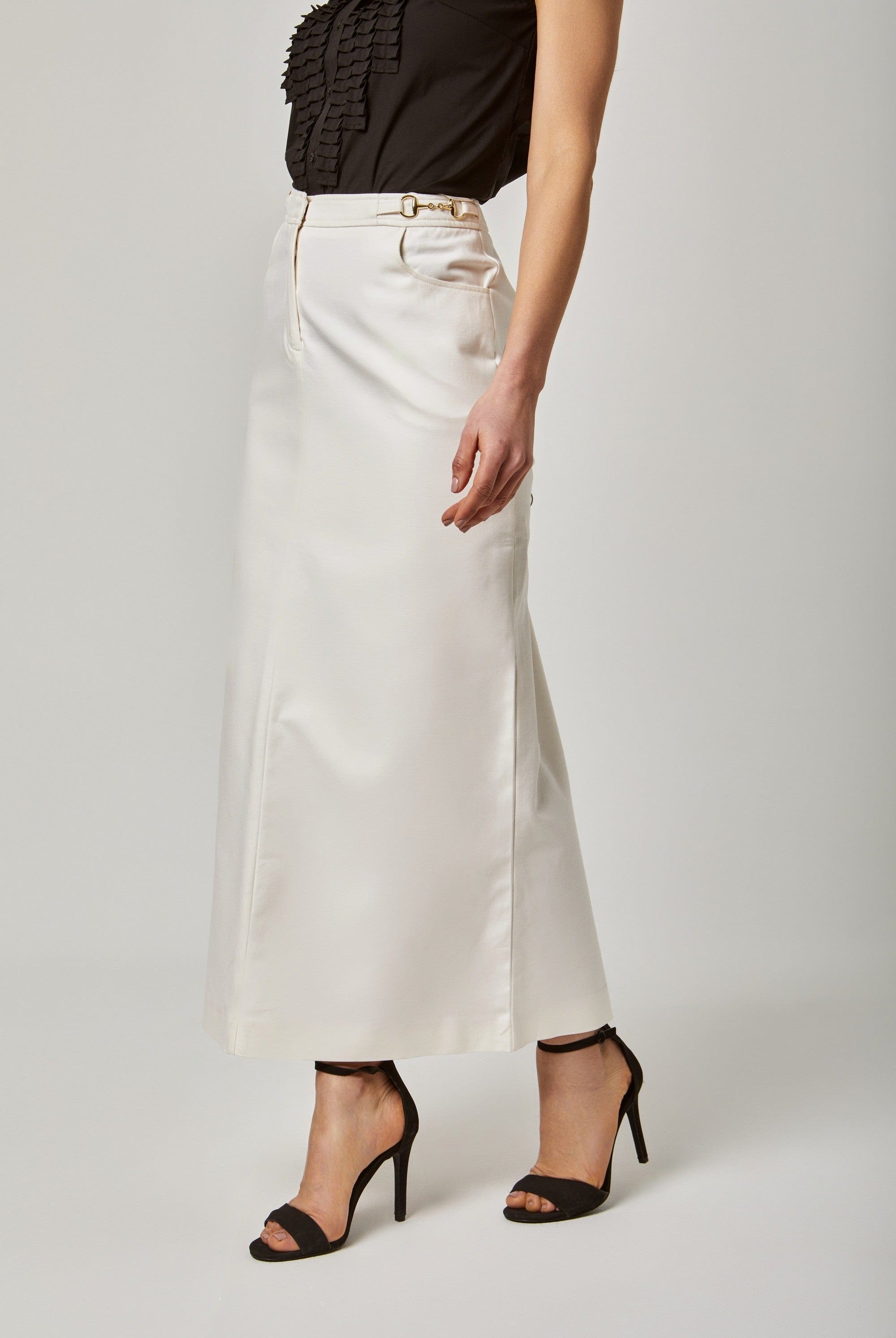 داليدرس تنورة سادة طويلة خصر مرتفعة نسائية