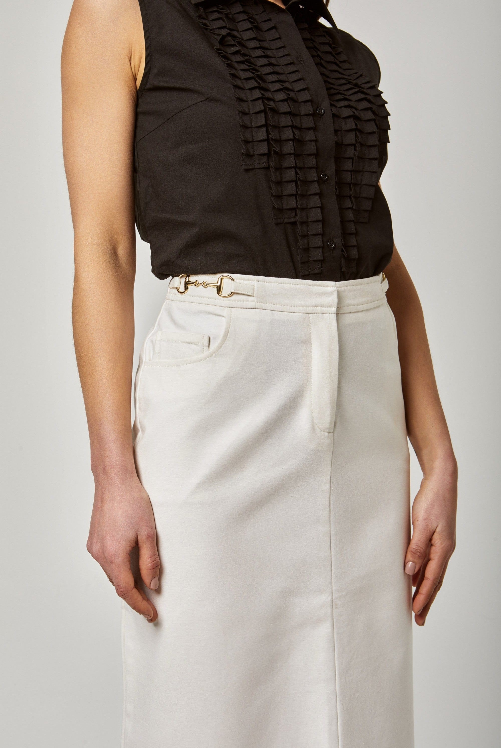 داليدرس تنورة سادة طويلة خصر مرتفعة نسائية