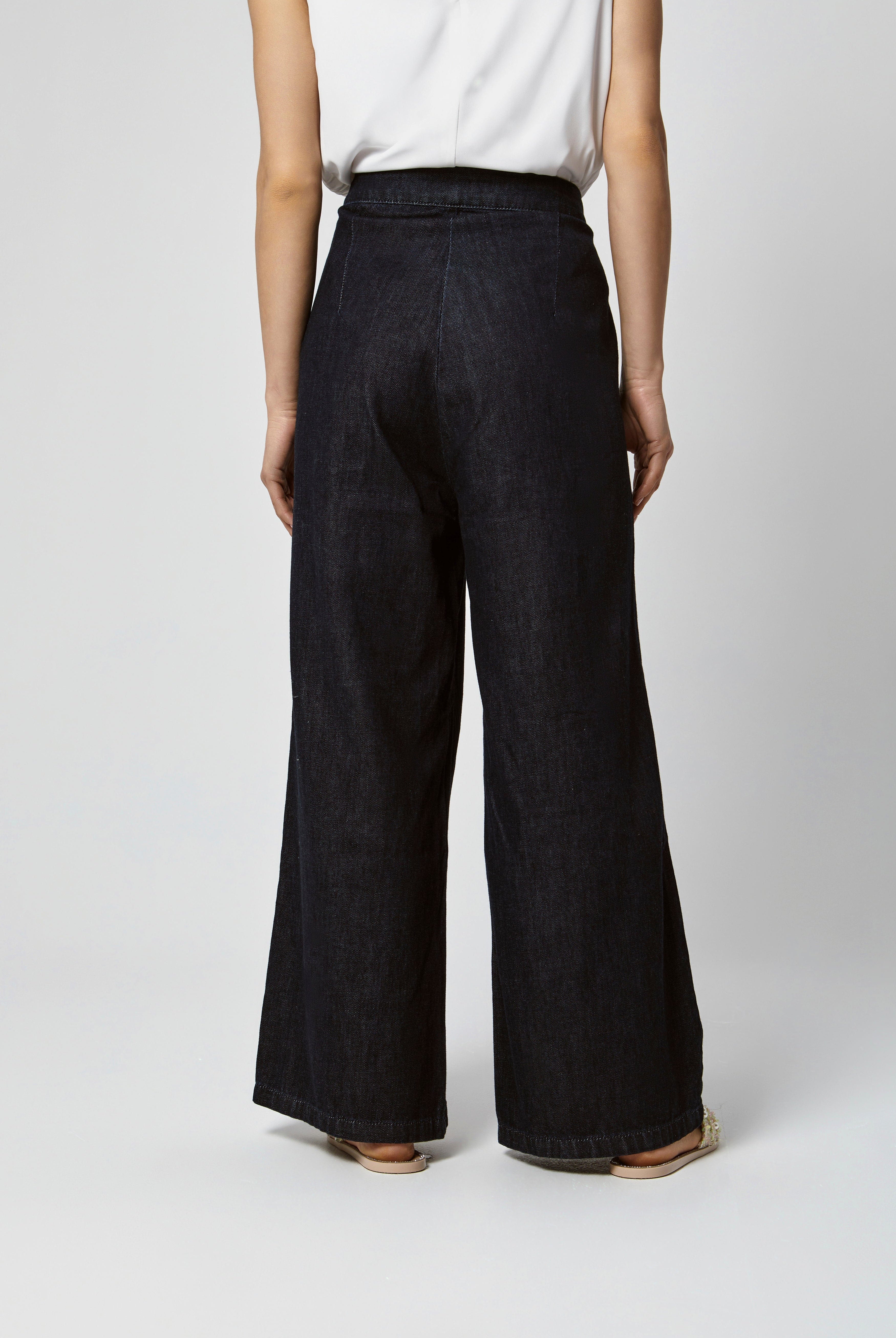 داليدرس بنطلون جينز غامق واسع طويل نسائي جينز داكن